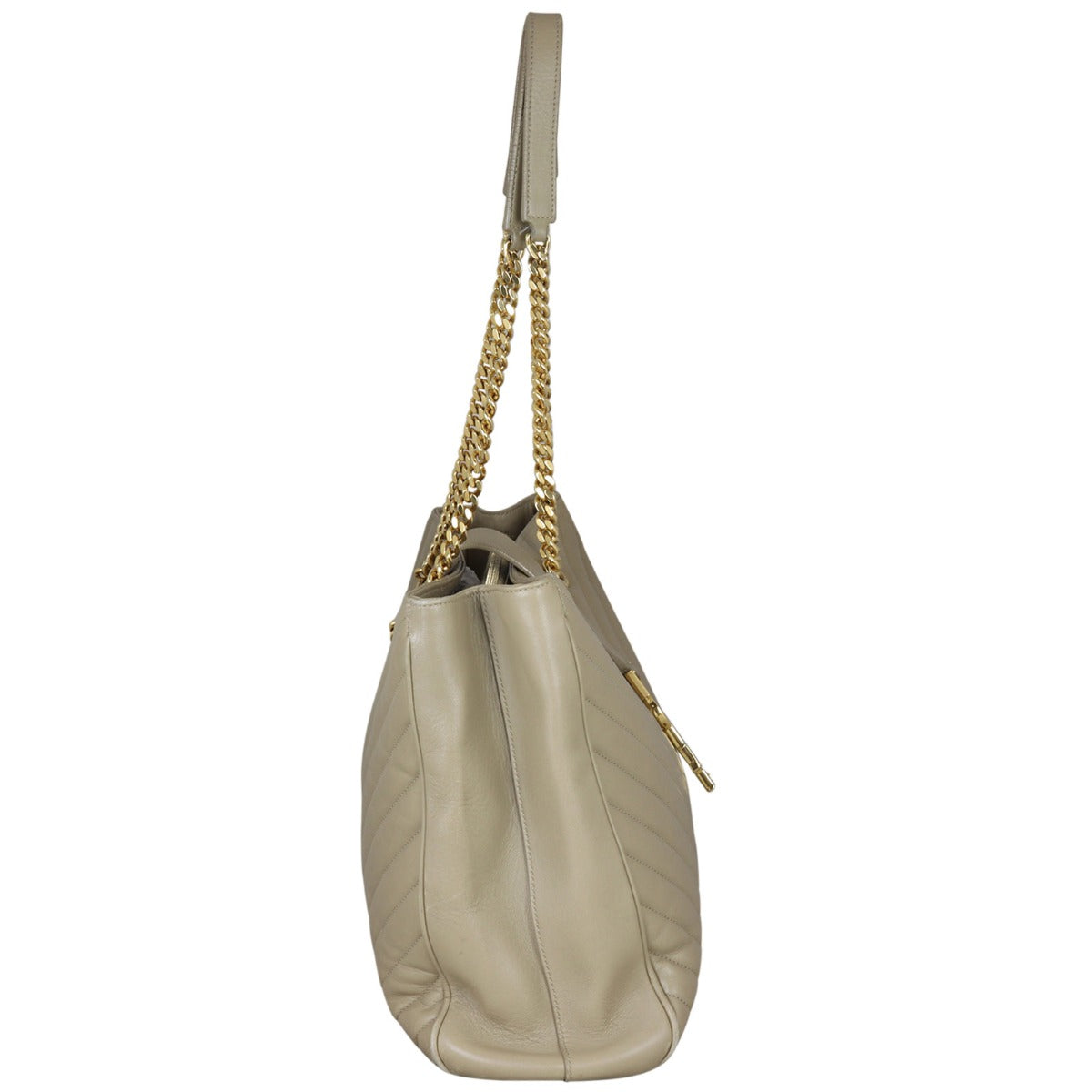 Saint Laurent Chevron Shopping Tote