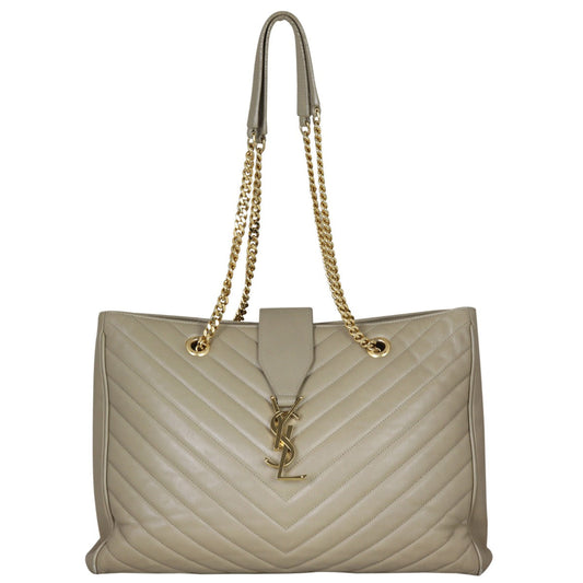 Saint Laurent Chevron Shopping Tote