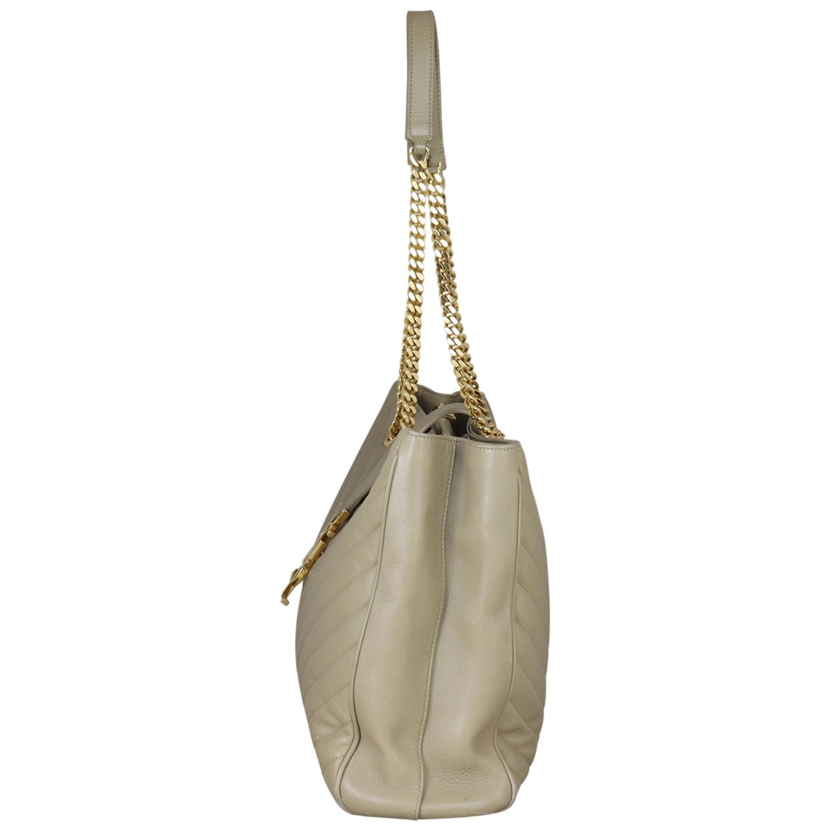 Saint Laurent Chevron Shopping Tote