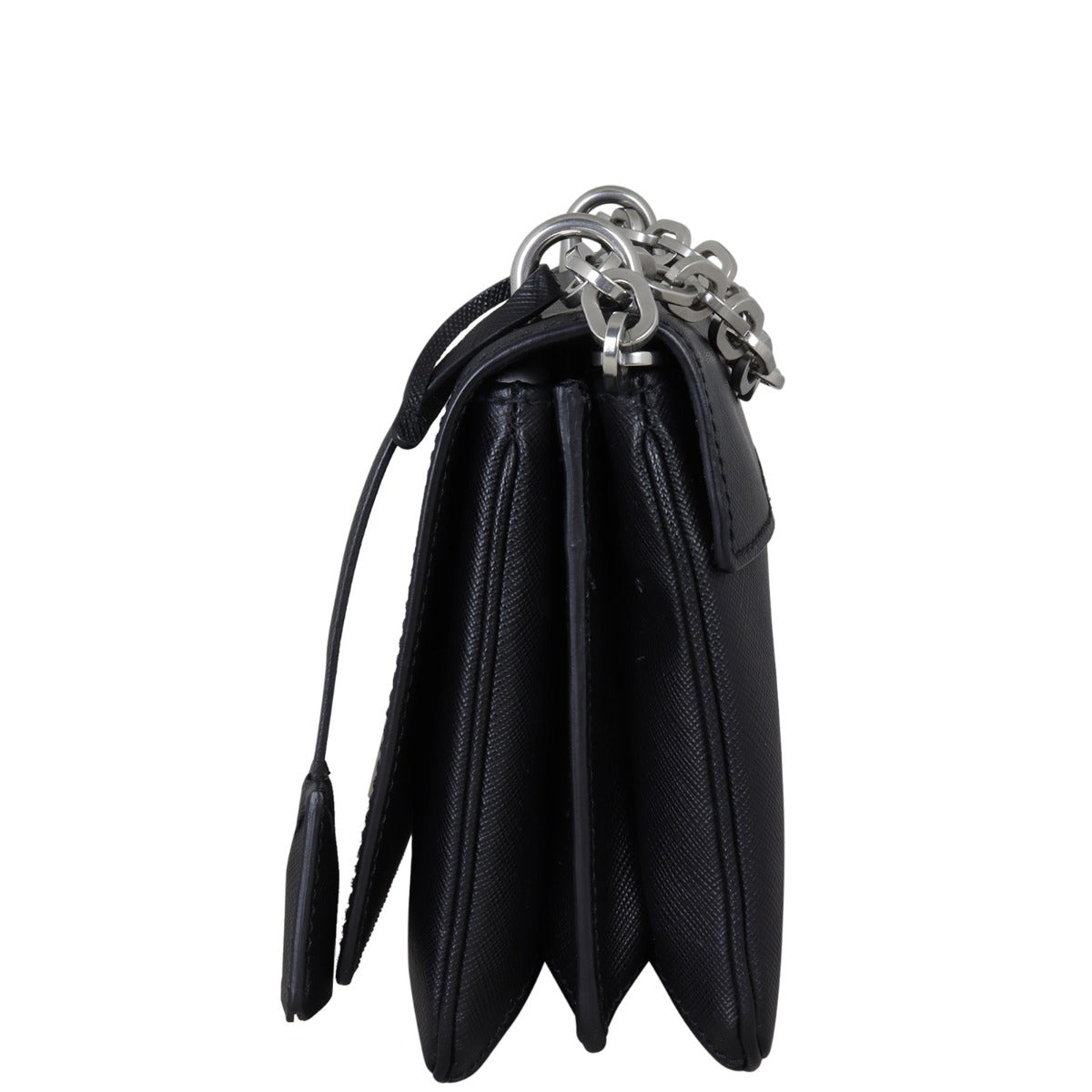 Prada Saffiano Lux Chain Lock Flap Bag