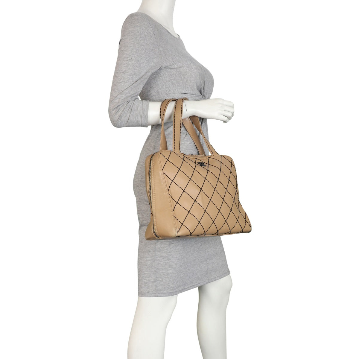 Chanel Wild Stitch Tote | Matte Black Hardware