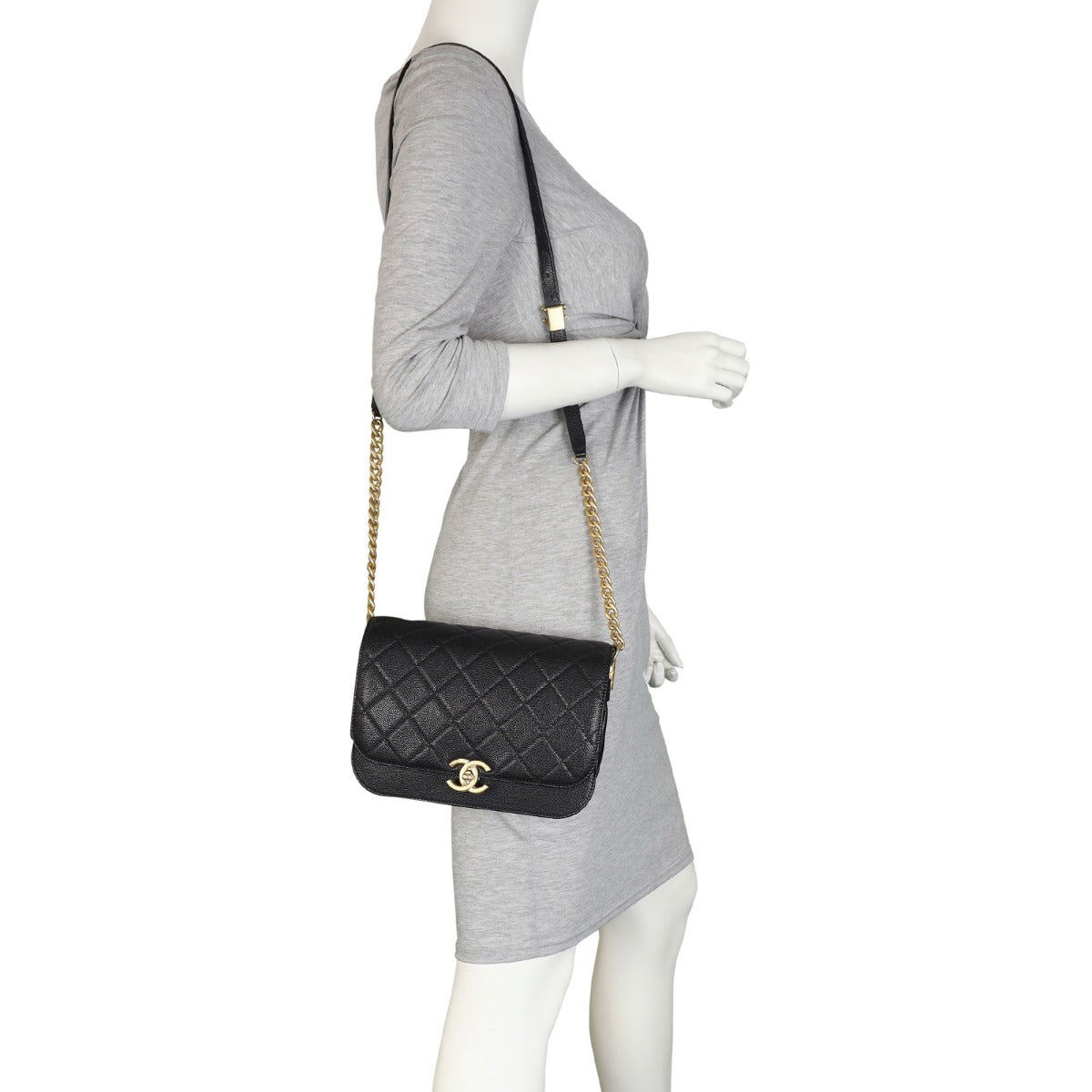 Chanel CC Mini Messenger Bag | Caviar