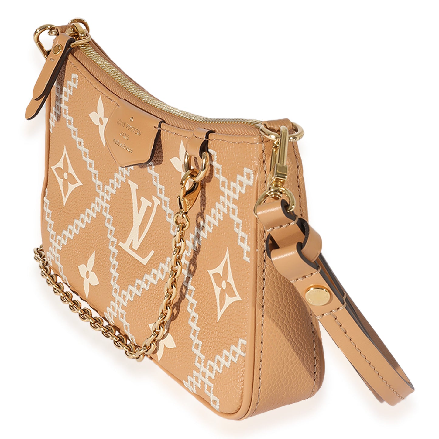 Louis Vuitton Louis Vuitton Arizona Cream Empreinte Broderies Easy Pouch On Strap