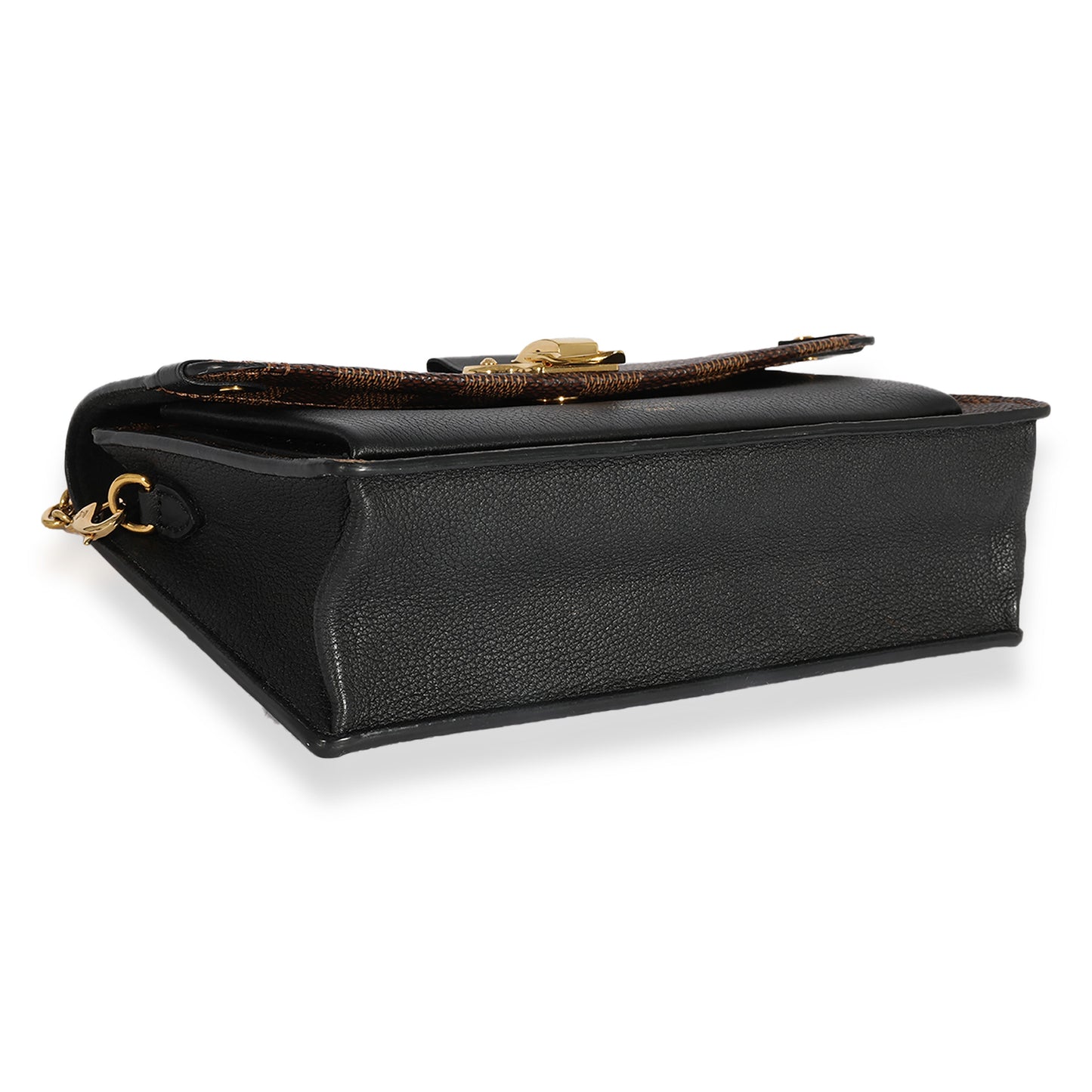 Louis Vuitton Louis Vuitton Damier Ebene Canvas & Black Cowhide Vavin Chain Wallet