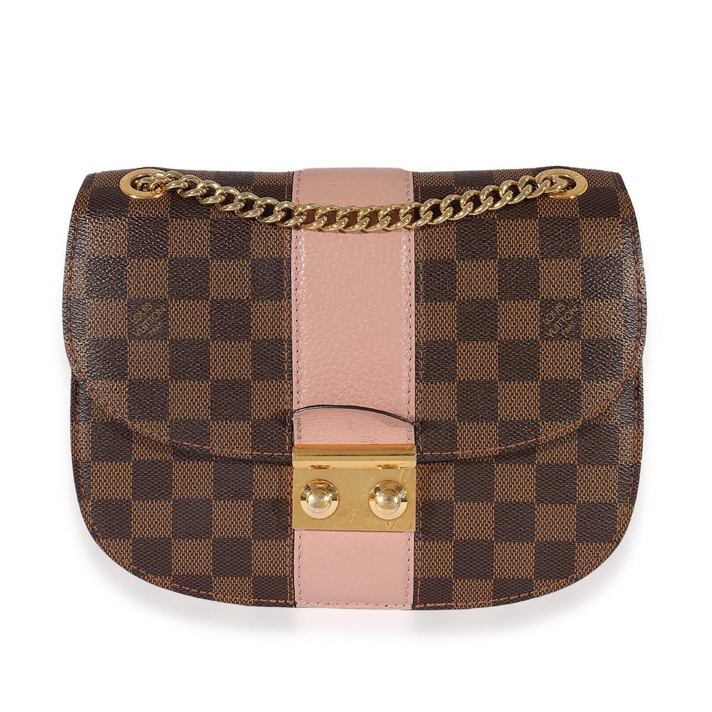 Louis Vuitton Louis Vuitton Damier Ebene & Magnolia Cuir Taurillon Wight Shoulder Bag