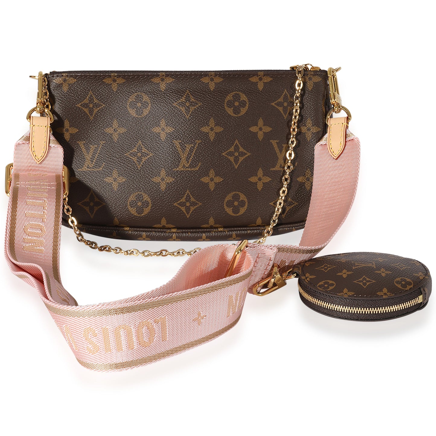 Louis Vuitton Louis Vuitton Monogram Canvas & Rose Clair Multi-Pochette Accessoires