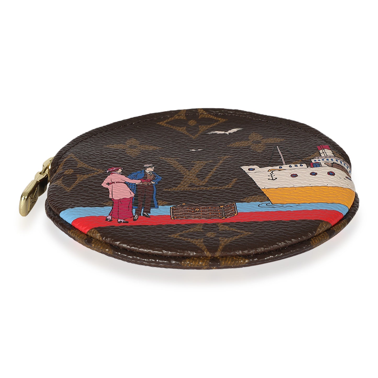 Louis Vuitton Louis Vuitton Monogram Canvas Illustre Transatlantic Round Coin Purse