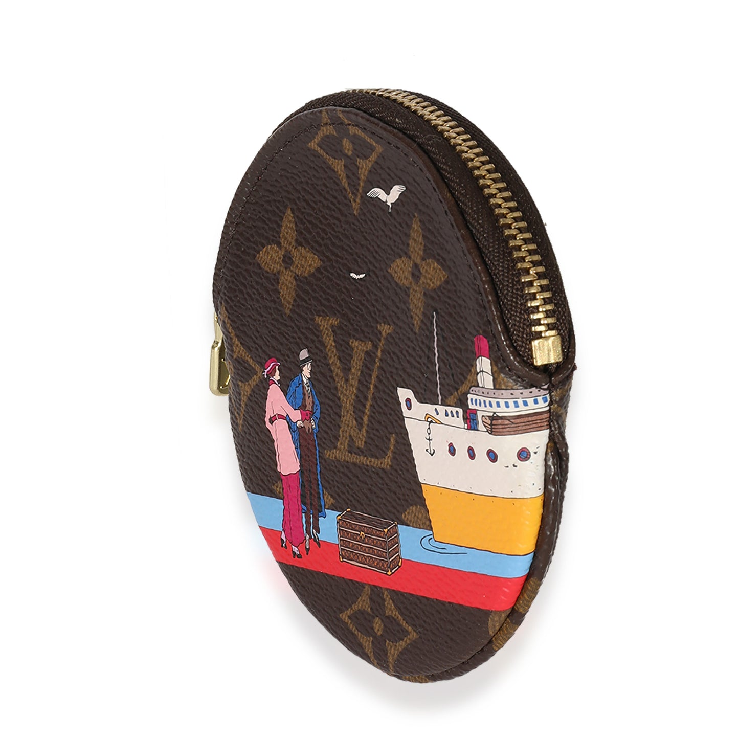 Louis Vuitton Louis Vuitton Monogram Canvas Illustre Transatlantic Round Coin Purse