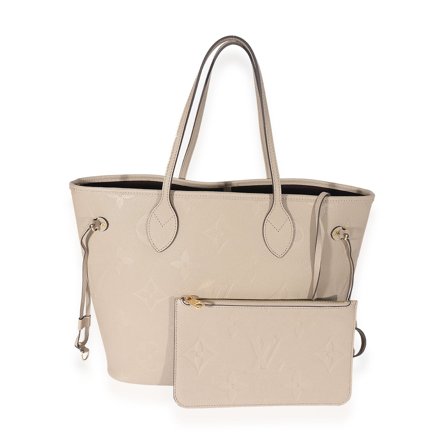 Louis Vuitton Louis Vuitton Tourterelle Monogram Empreinte Giant Neverfull MM