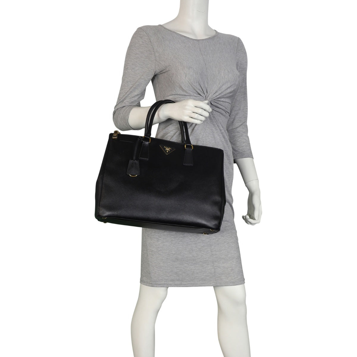 Prada Saffiano Lux Galleria Double Zip Tote Large