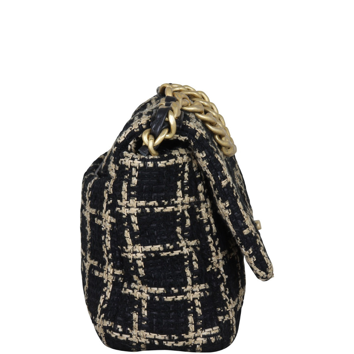 Chanel 19 Tweed Flap Bag Medium |  Black And Beige