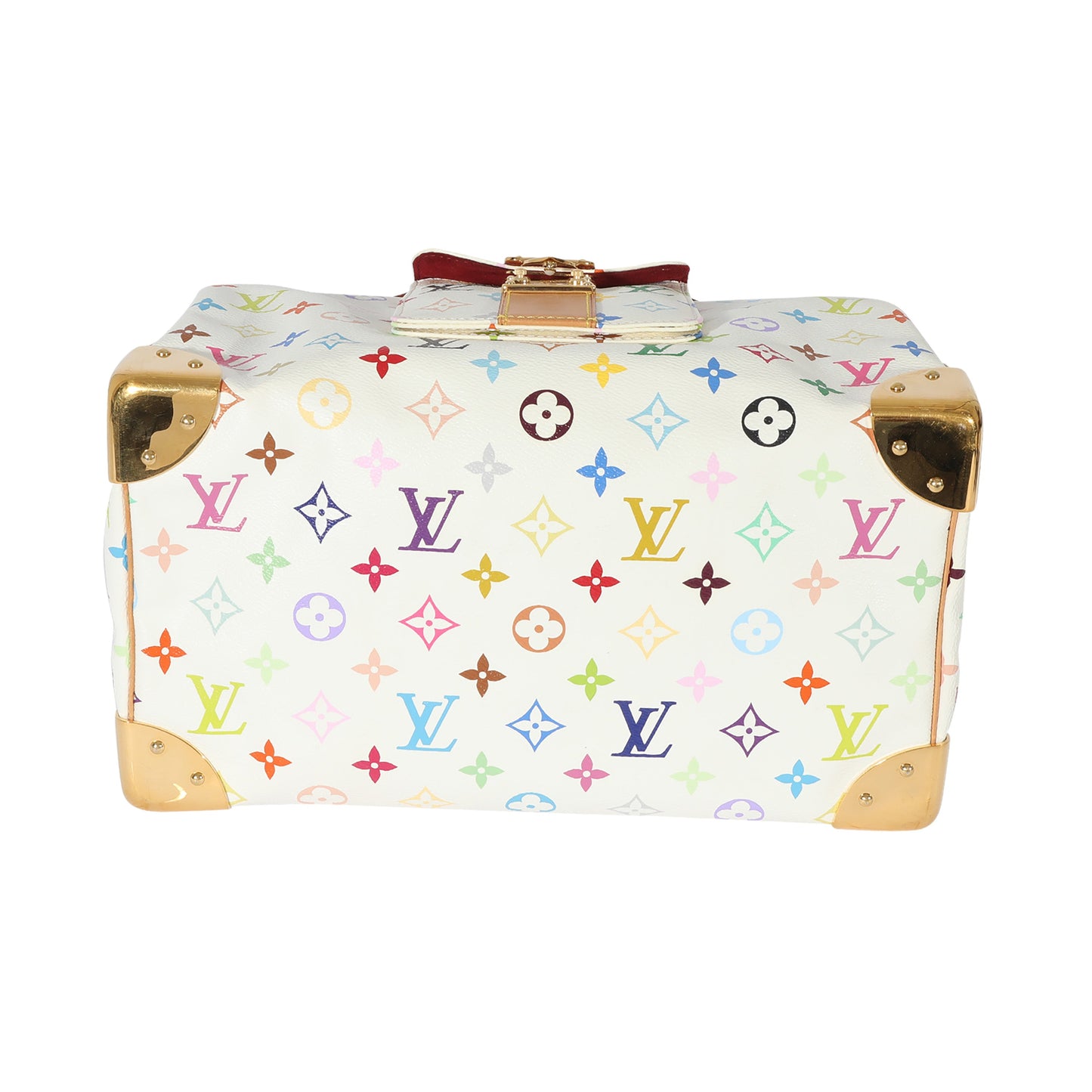 Louis Vuitton Louis Vuitton Monogram White Multicolor Speedy 30
