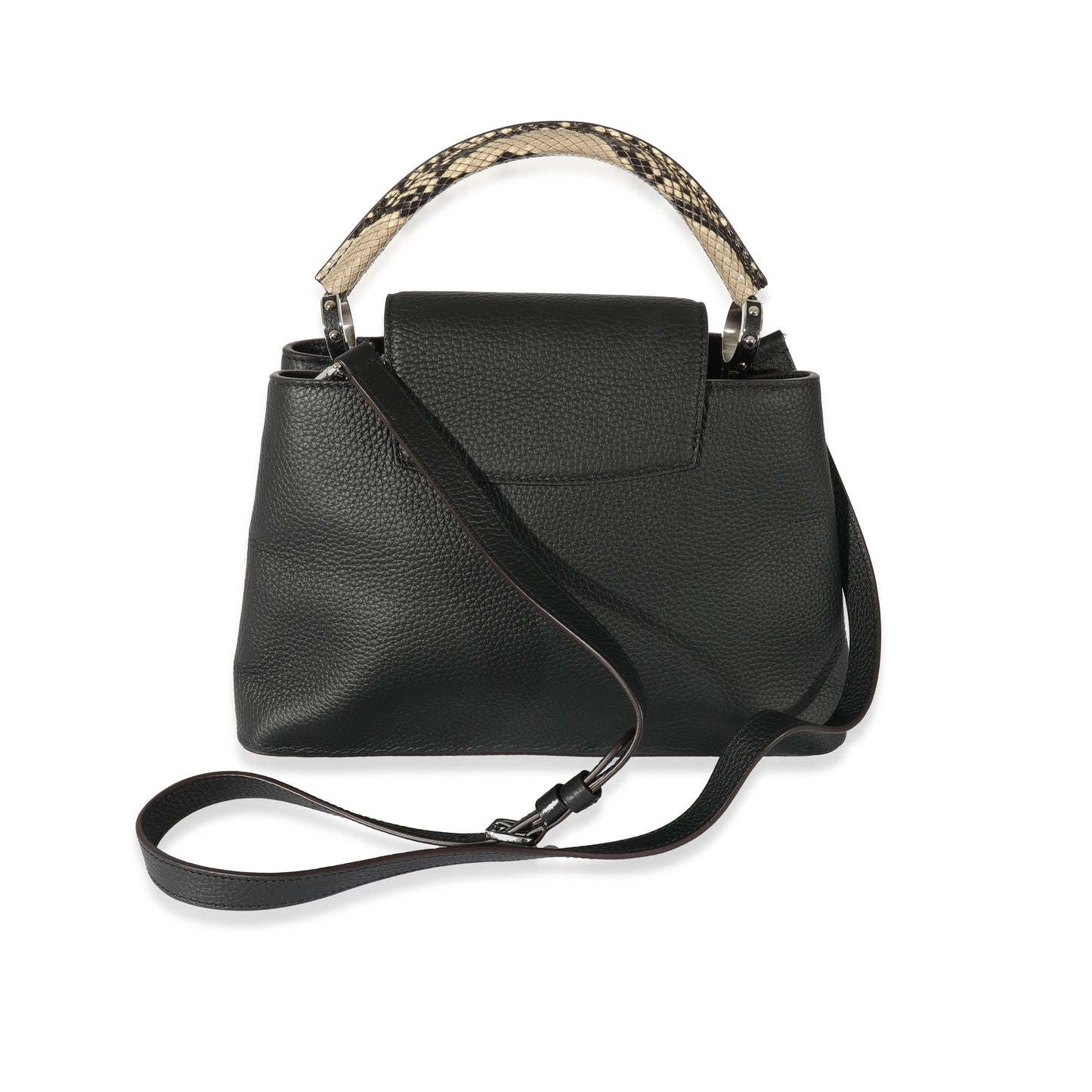 Louis Vuitton Louis Vuitton Black Taurillon Python Capucines MM