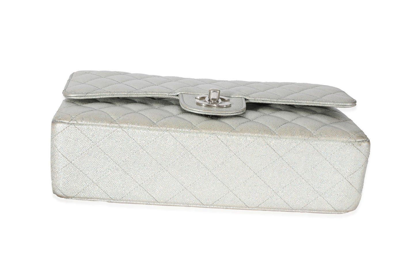 Chanel 21K Glitter Caviar Medium Classic Double Flap Handbag