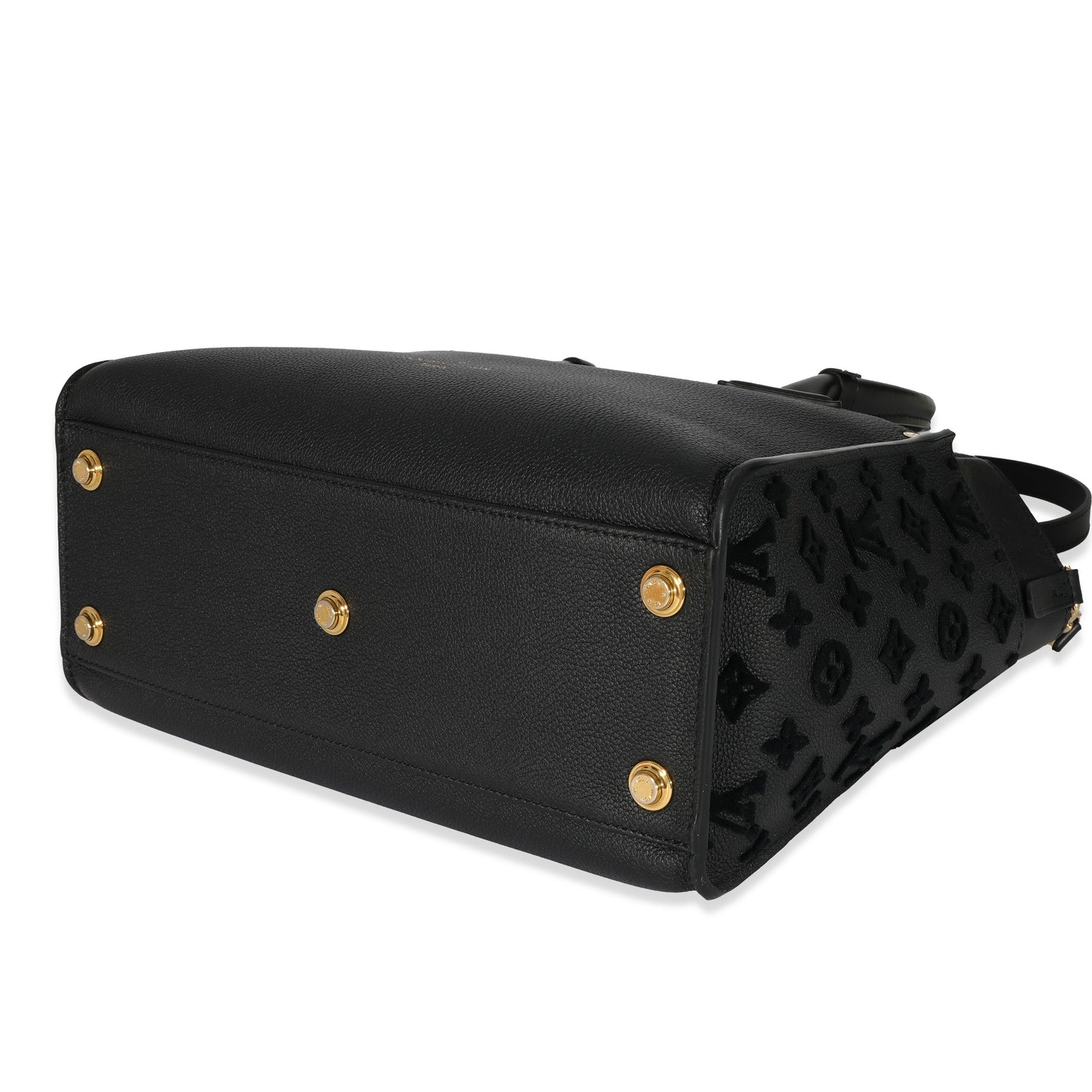Louis Vuitton Louis Vuitton Black Calfskin On My Side MM