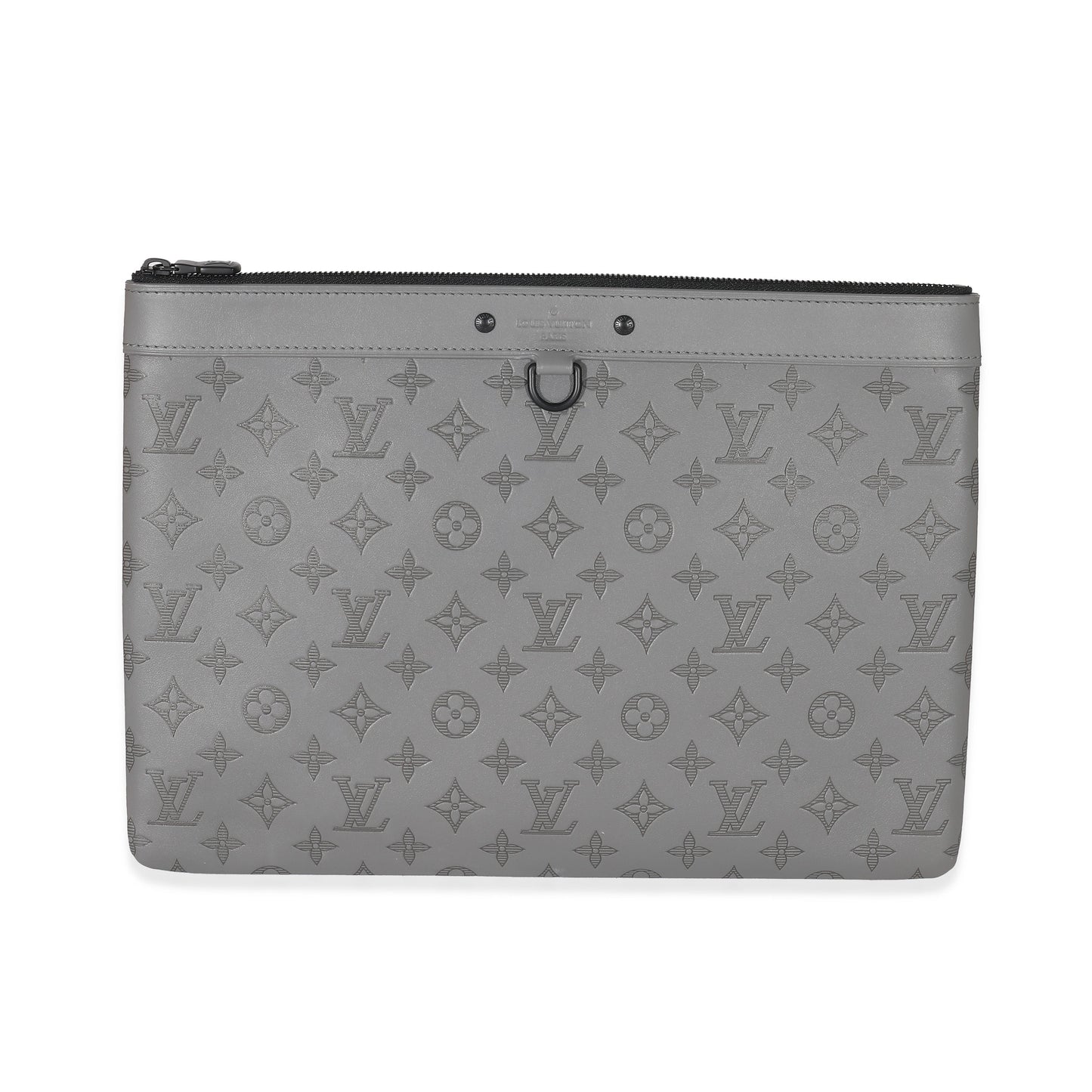 Louis Vuitton Louis Vuitton Charcoal Grey Monogram Shadow Discovery Pouch GM