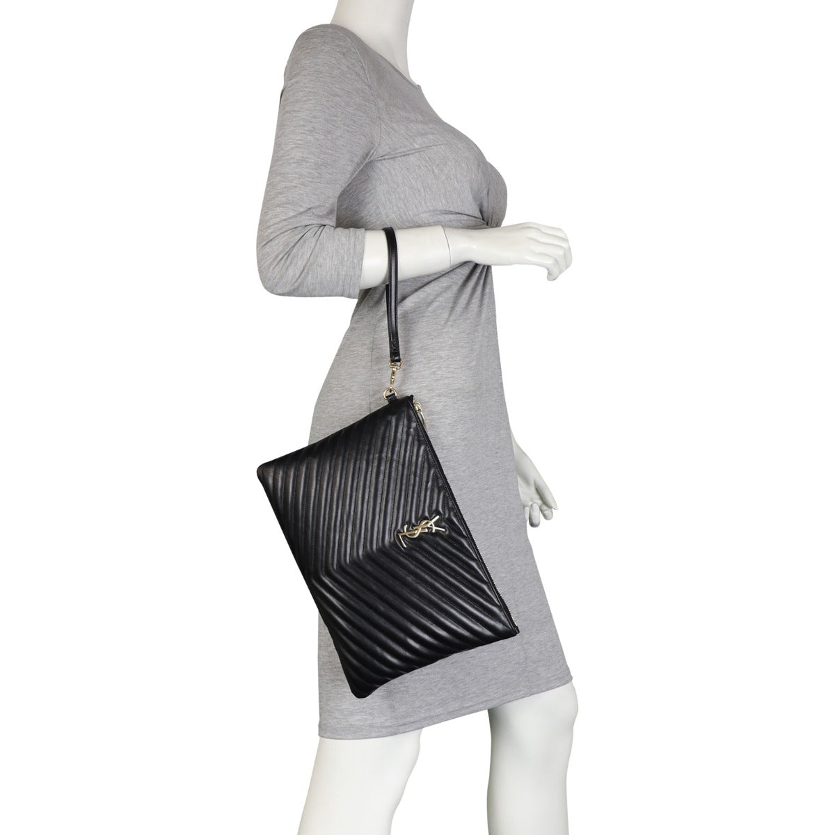 Saint Laurent Cassandre Monogram Matelasse Tablet Pouch