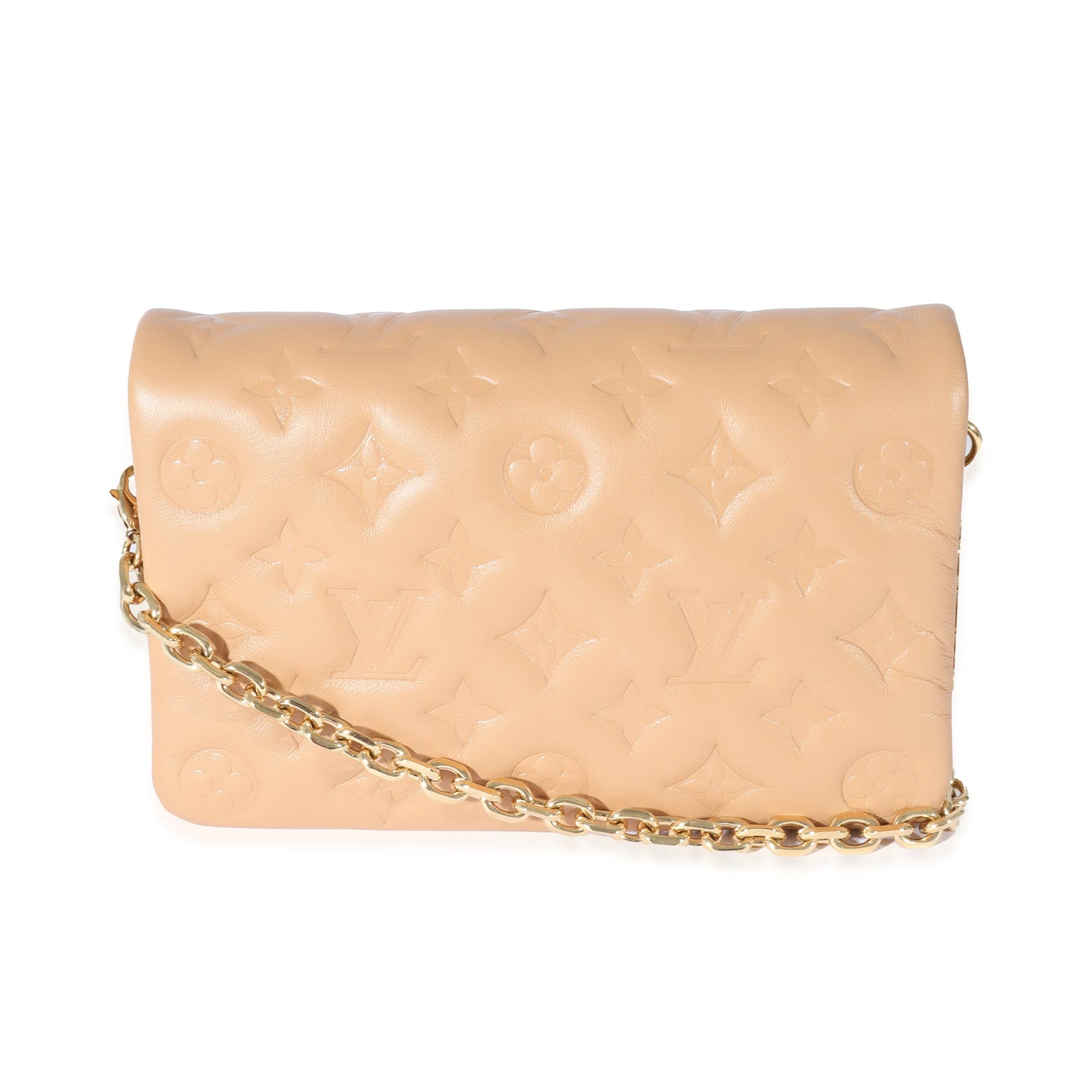 Louis Vuitton Louis Vuitton Camel Lambskin Pochette Coussin