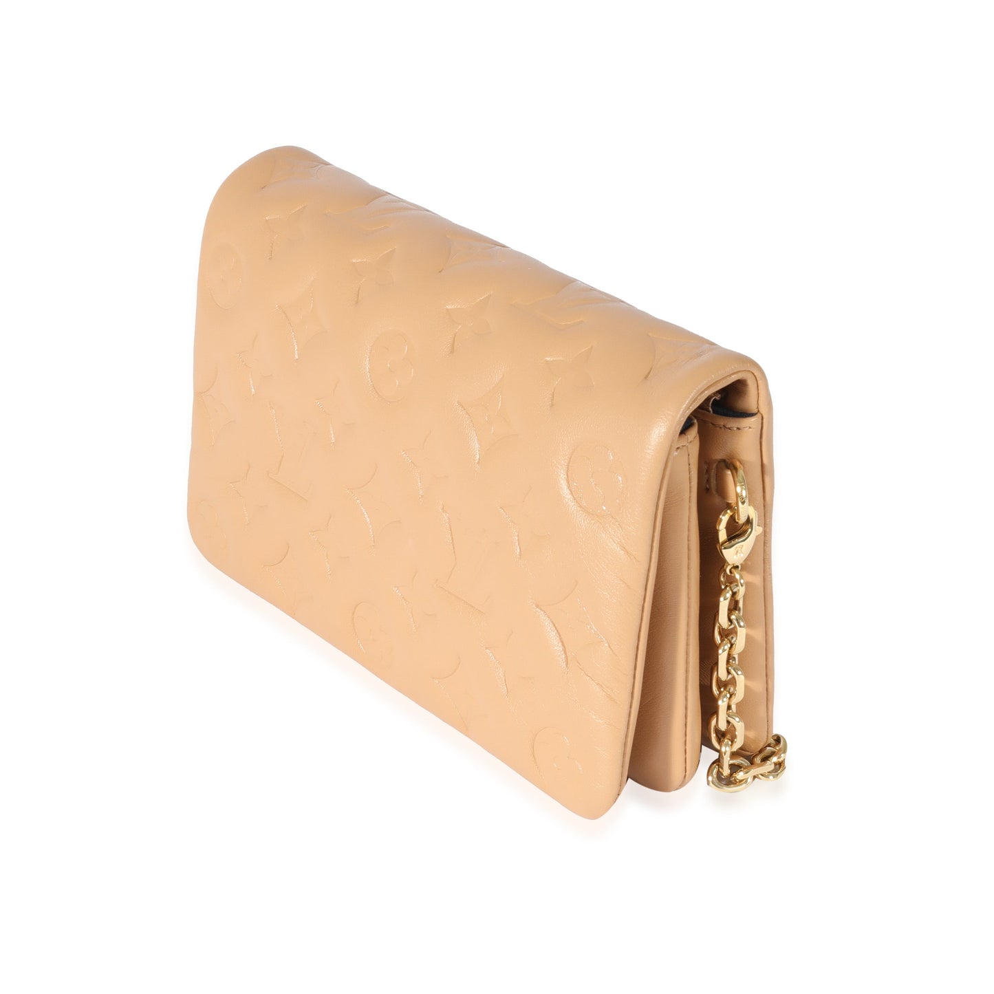 Louis Vuitton Louis Vuitton Camel Lambskin Pochette Coussin