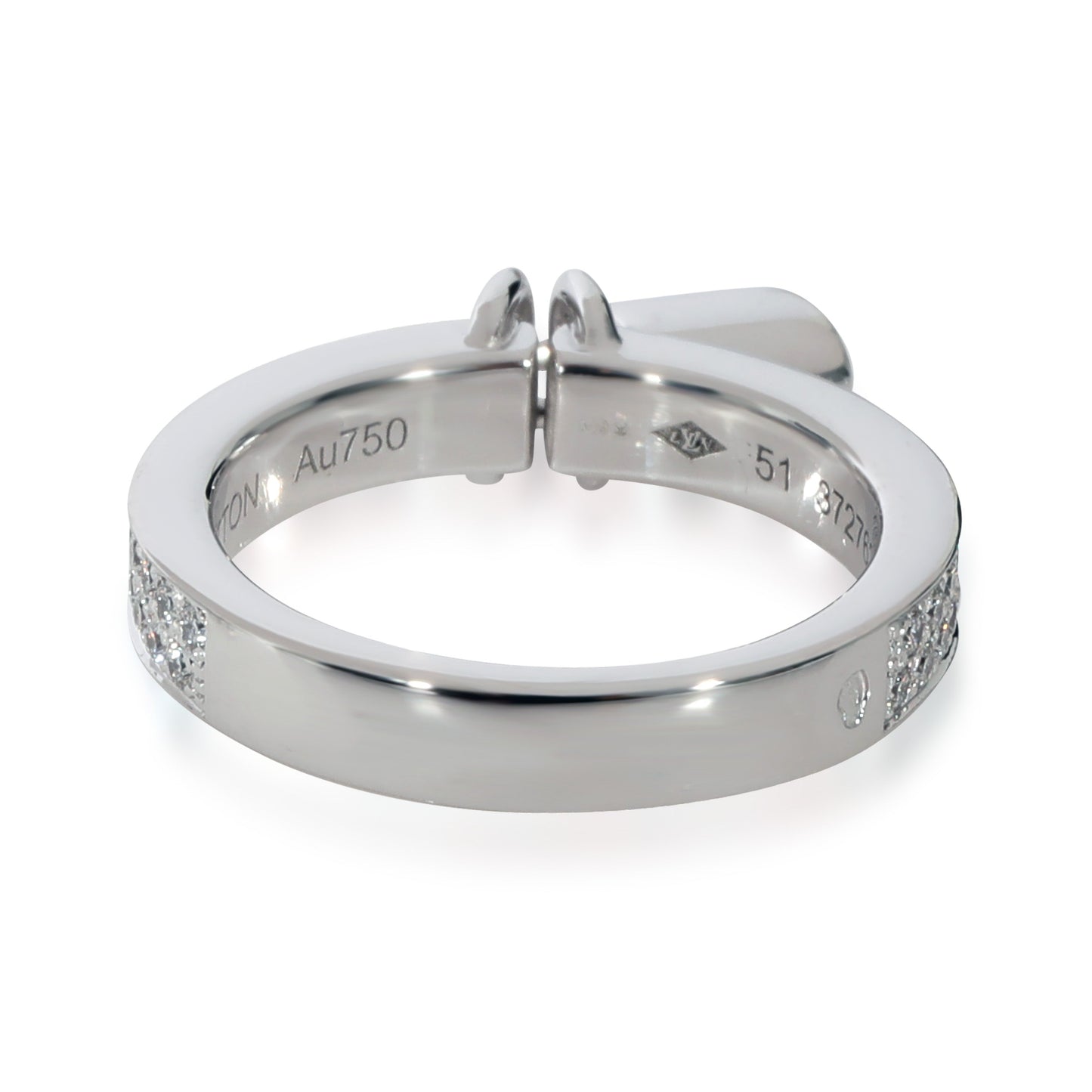Louis Vuitton Louis Vuitton Lockit Ring in 18k White Gold 0.40 CTW