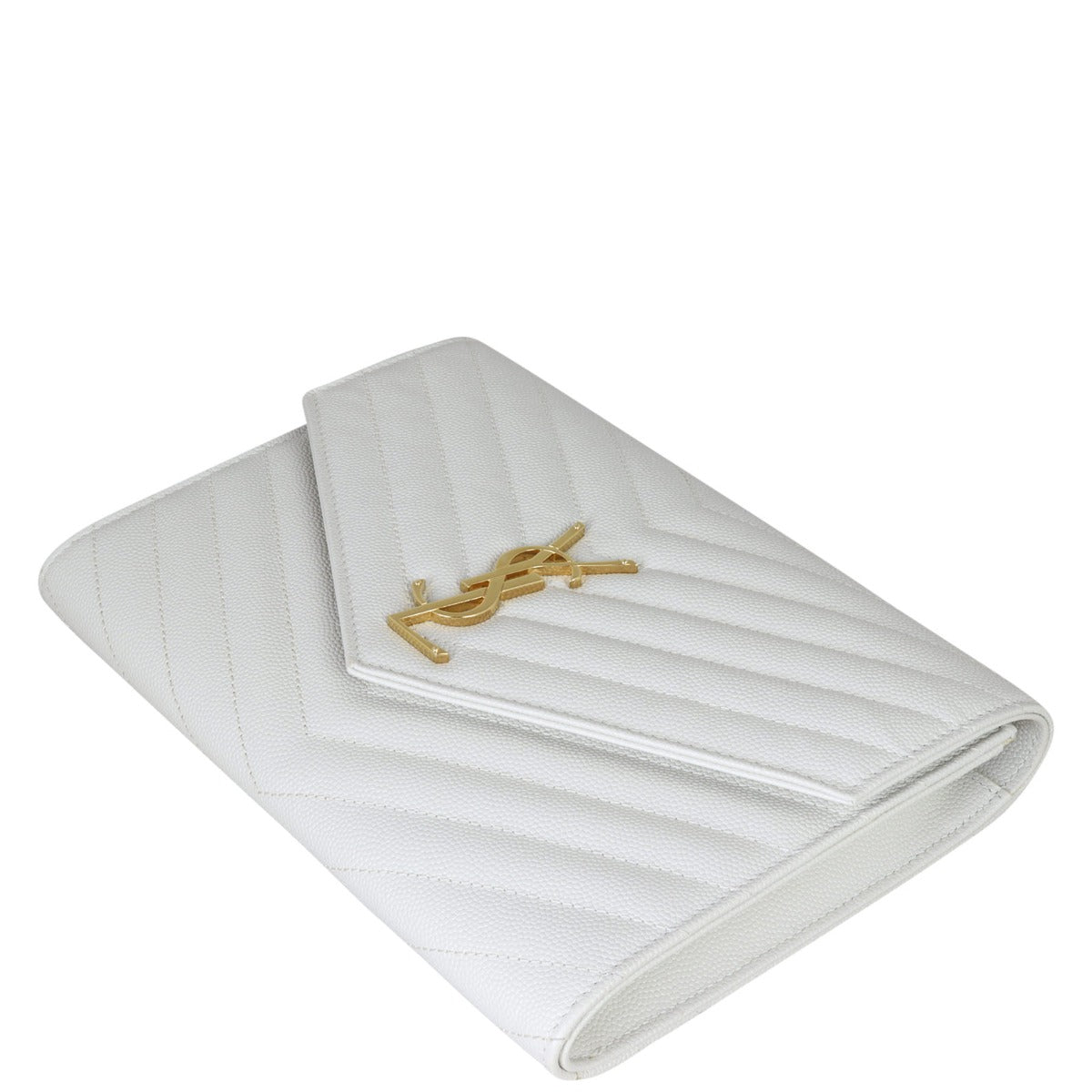 Saint Laurent Cassandre Flap Wristlet Pouch