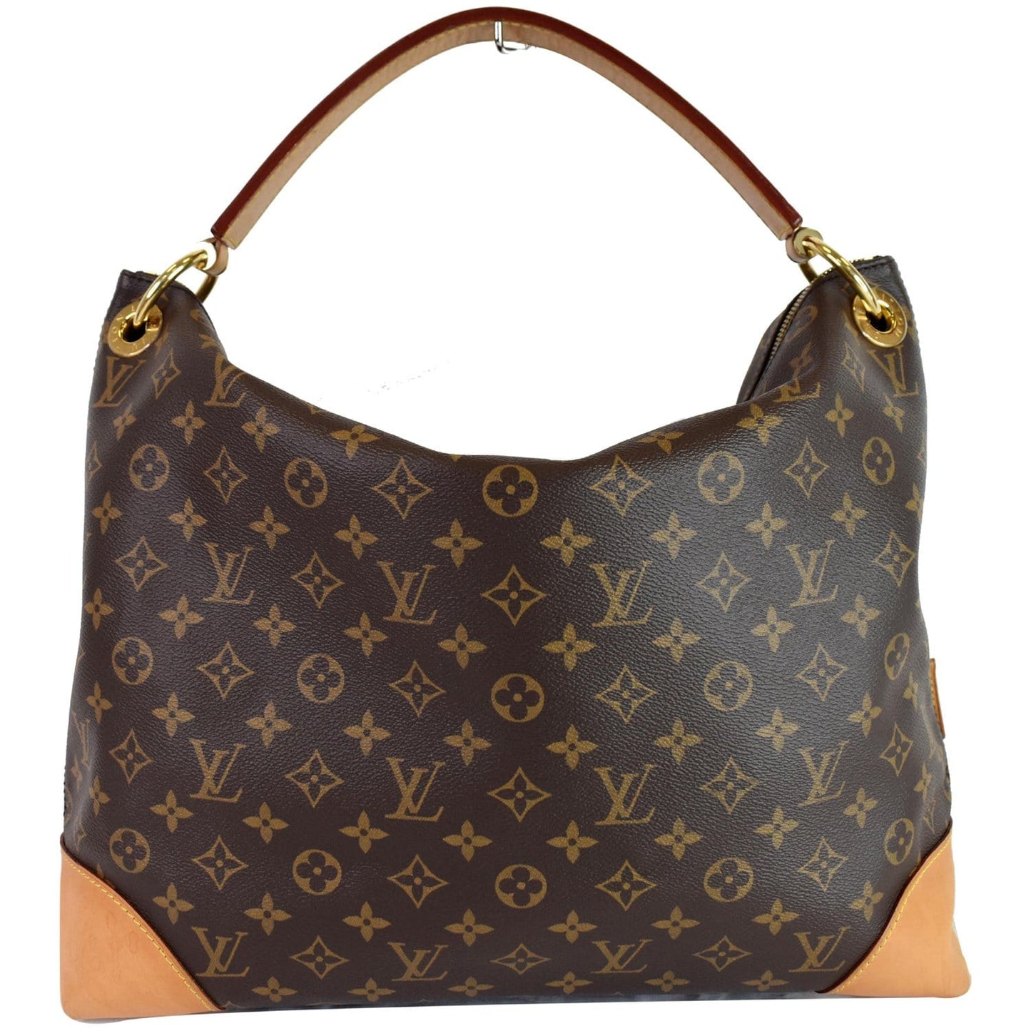 LOUIS VUITTON Berri MM Monogram Canvas Shoulder Bag Brown
