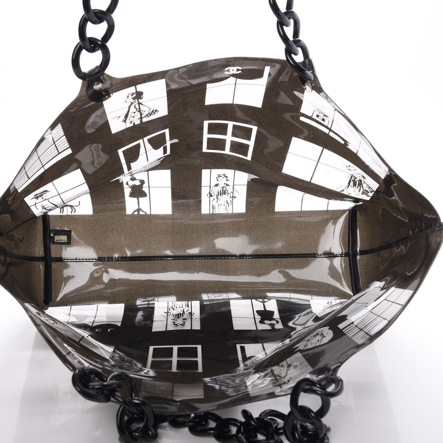 Chanel Vinyl Coco Window Tote Black