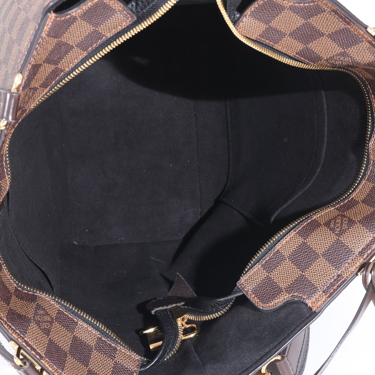 Louis Vuitton Louis Vuitton Canvas Damier Ebene Taurillon Jersey Tote