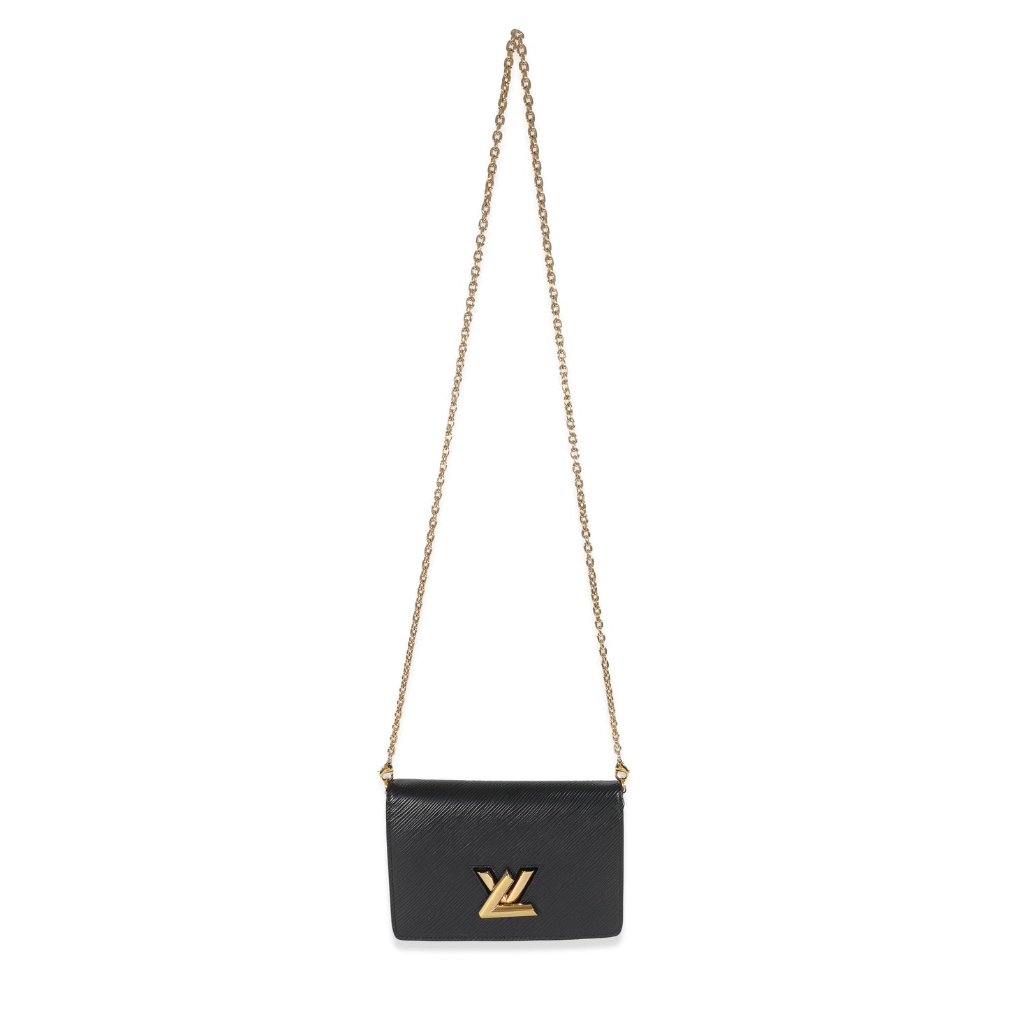 Louis Vuitton Louis Vuitton Black Epi Twist Belt Chain Pouch