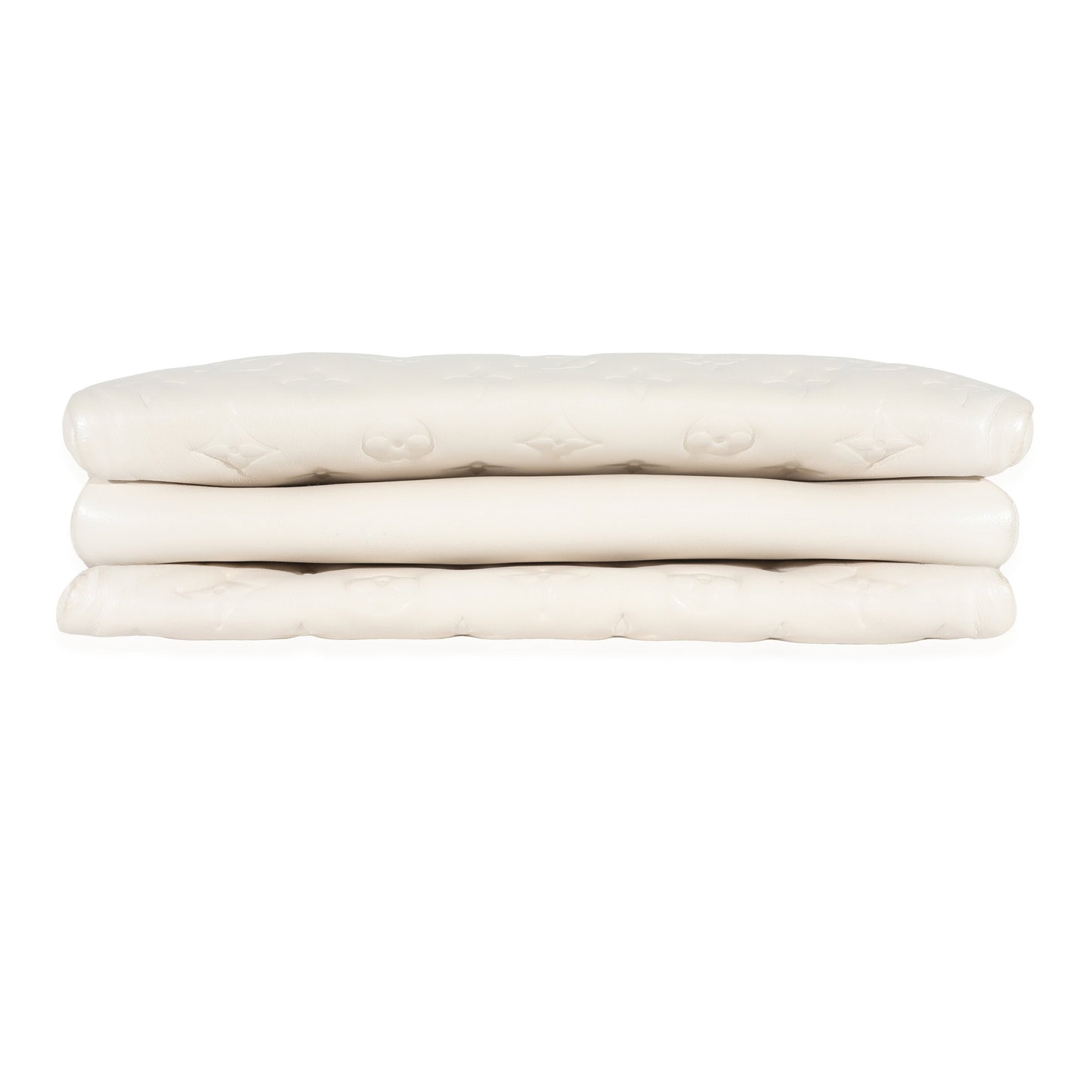 Louis Vuitton Louis Vuitton Cream Puffy Lambskin Monogram Coussin PM