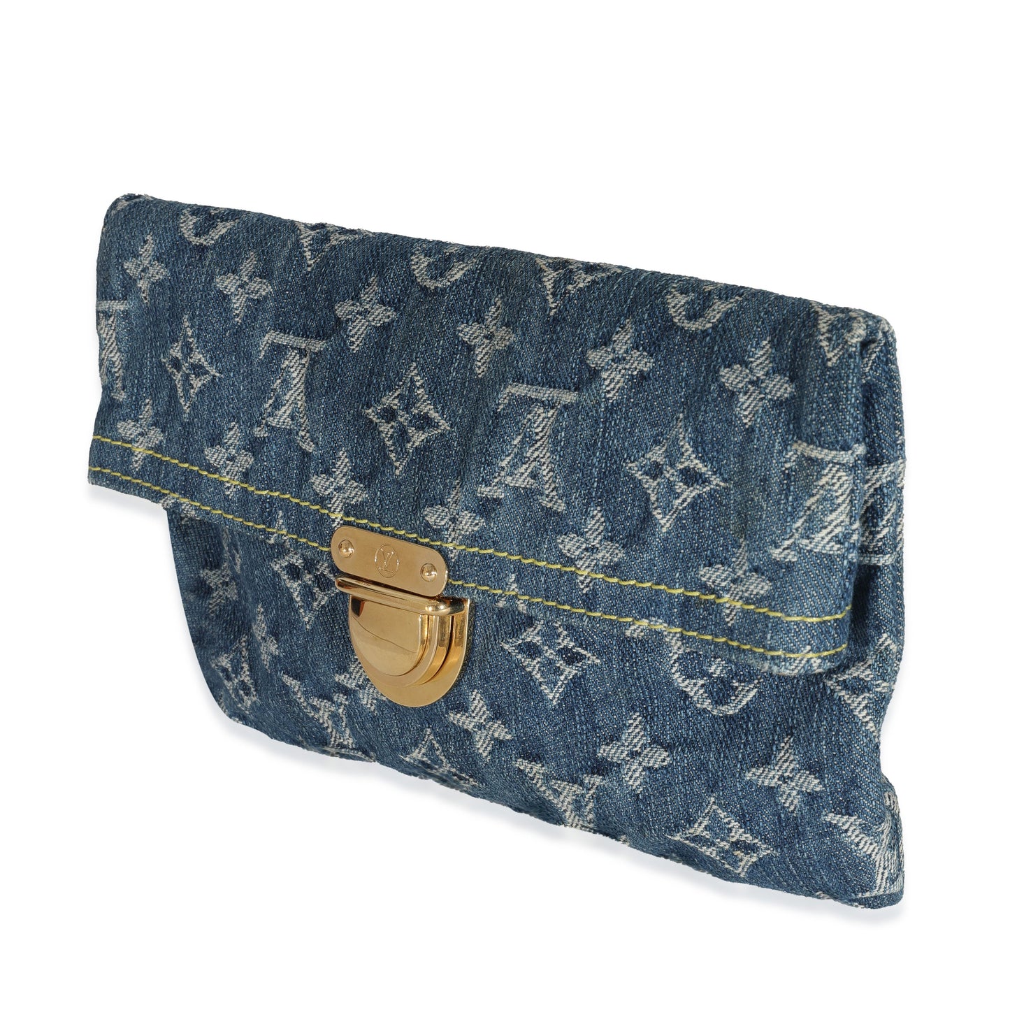 Louis Vuitton Louis Vuitton Blue Monogram Denim Plat Pochette