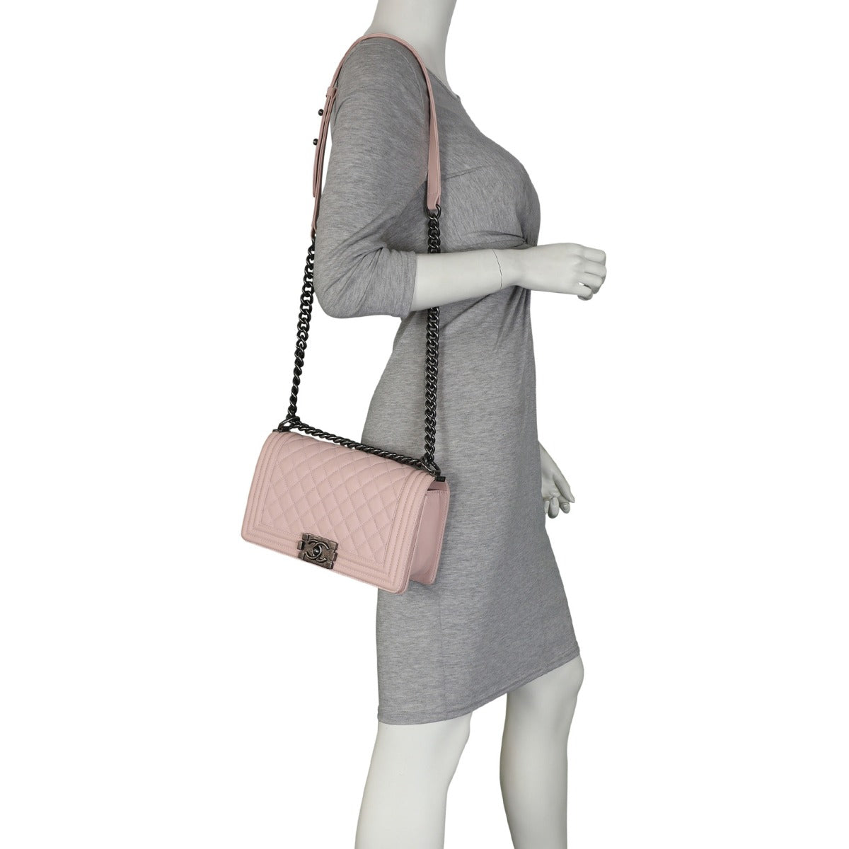 Chanel Boy Old Medium | Pale Pink