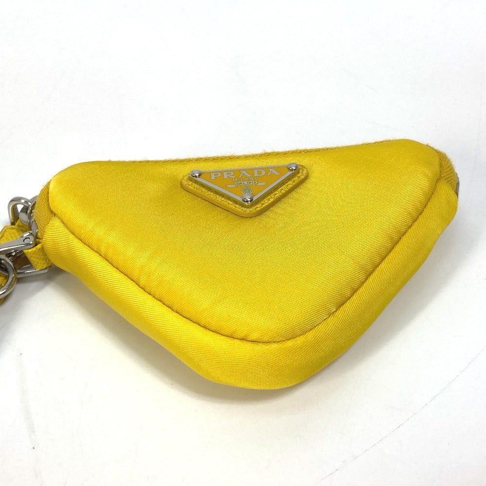 PRADA Pouch 2TT140 Nylon yellow triangular plate Re Nylon Triangle mens