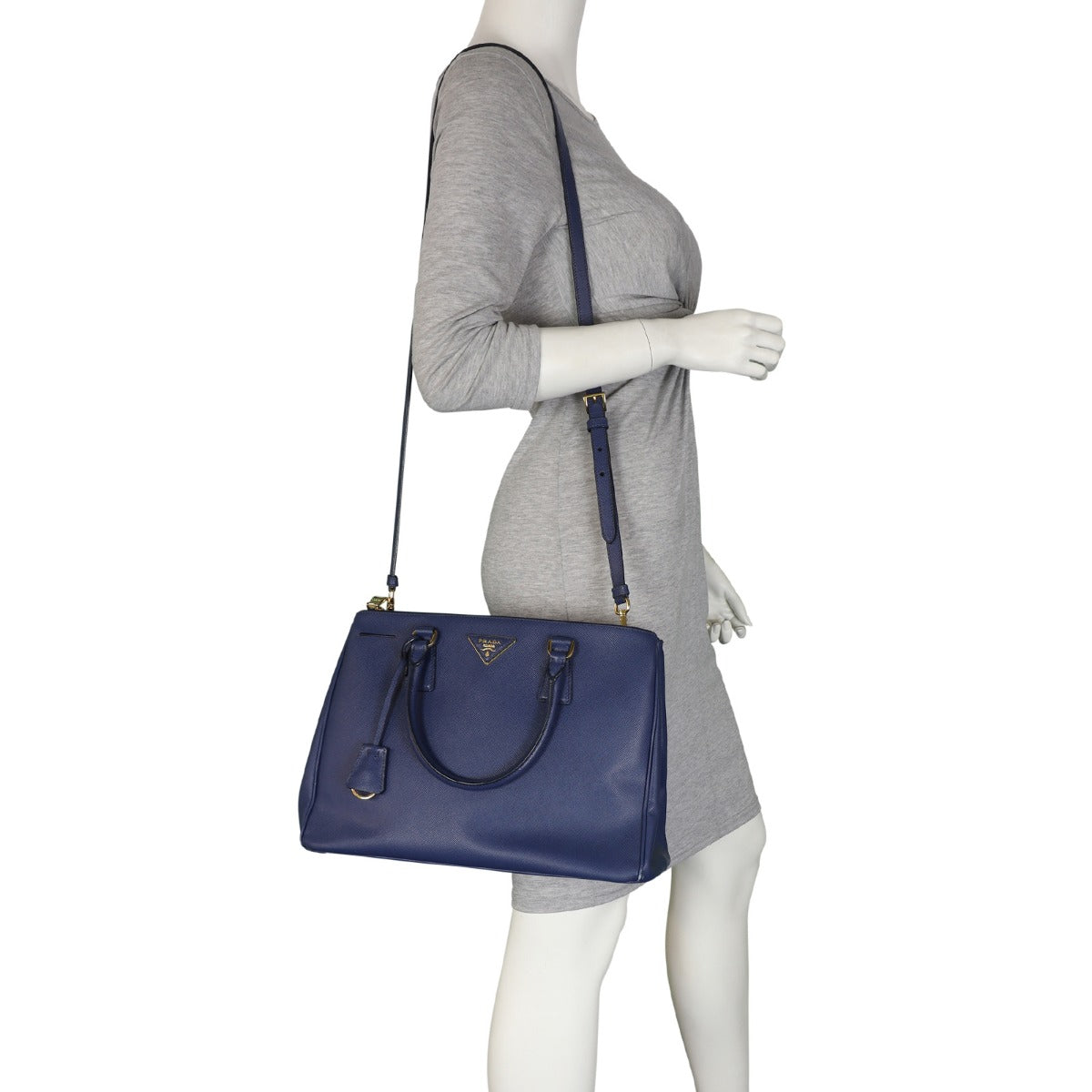 Prada Saffiano Lux Double Zip Tote Medium