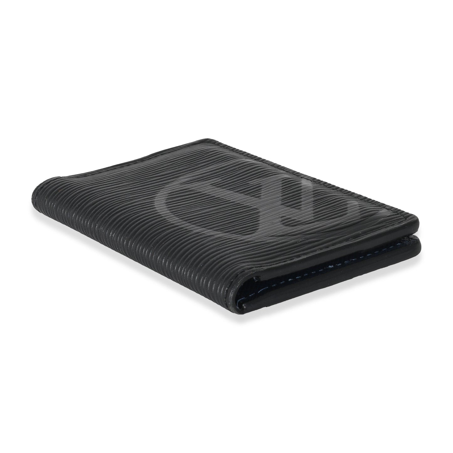 Louis Vuitton Louis Vuitton Black Epi Initials Pocket Organizer