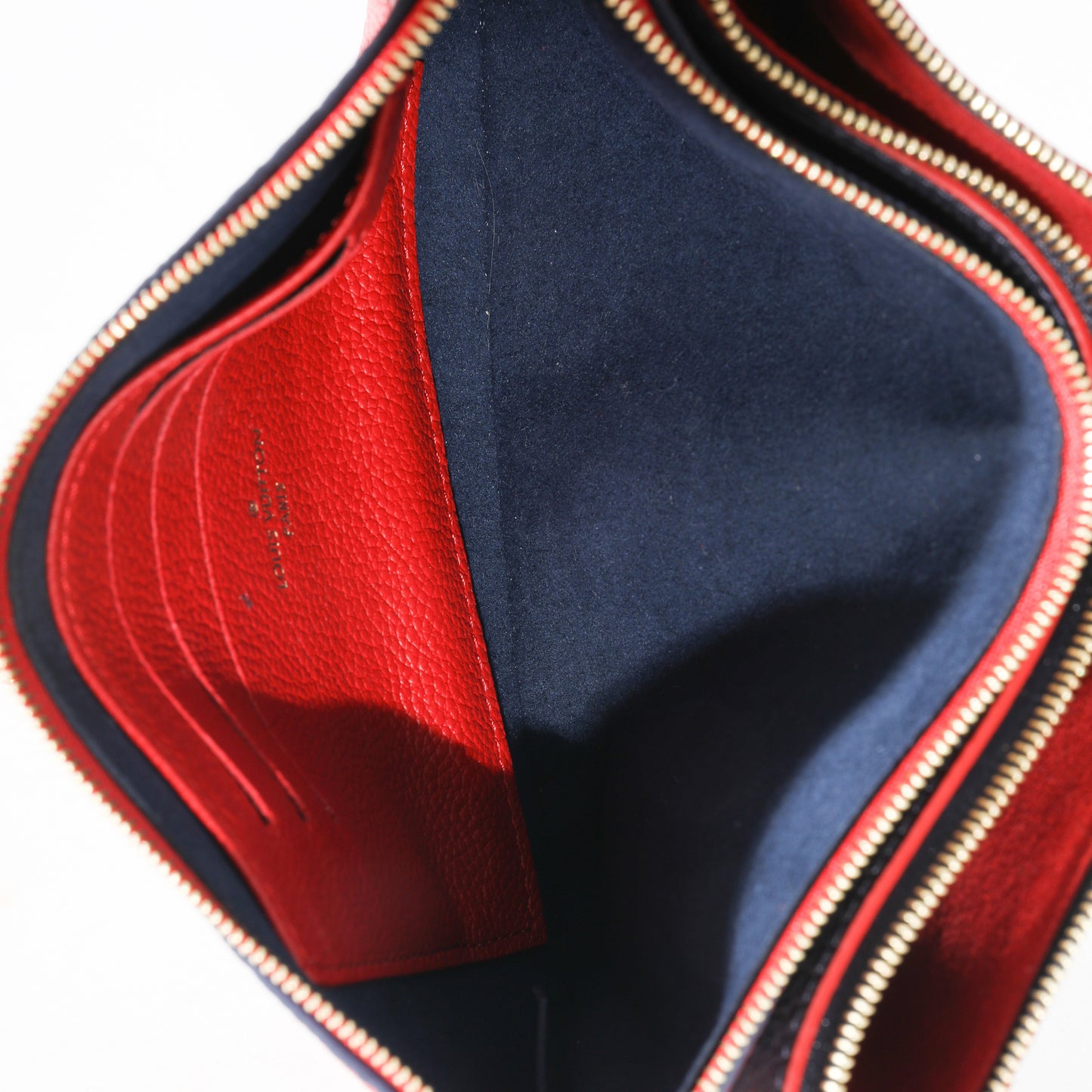 Louis Vuitton Louis Vuitton Marine Rouge Empreinte Double Zip Pochette