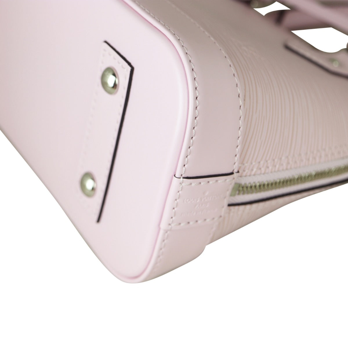 Louis Vuitton Alma BB Epi with Embroidered Strap | Guimauve Pink