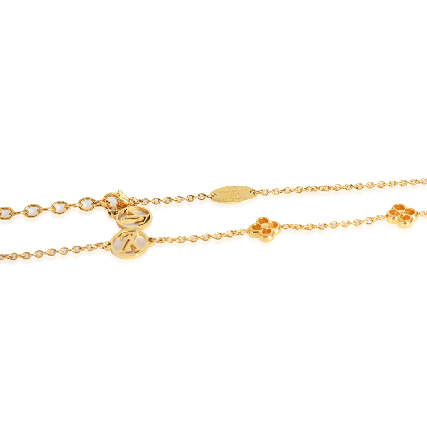 Louis Vuitton Louis Vuitton Flower Station Gold Tone Necklace