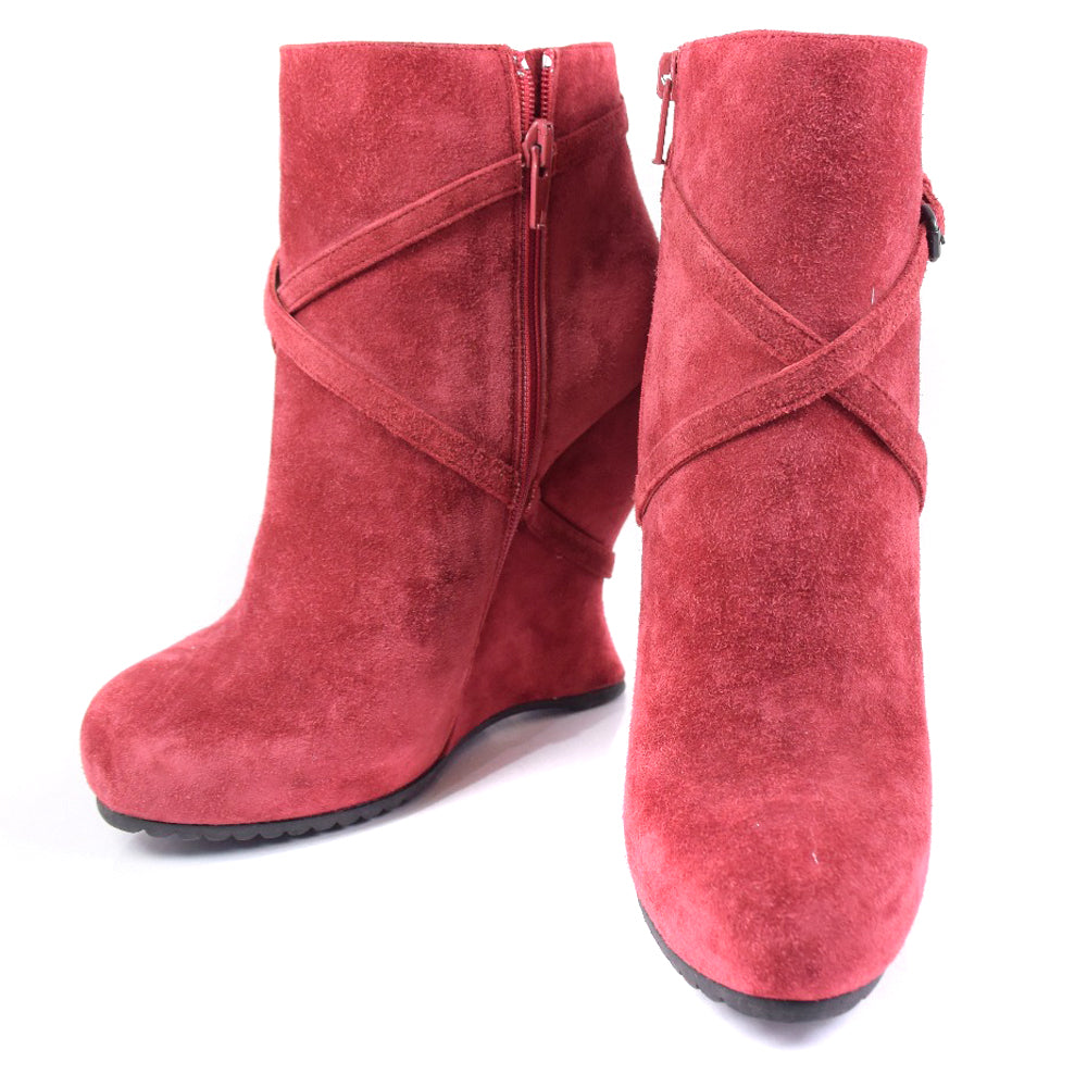 BOTTEGAVENETA Booties Suede Red boots Women 37