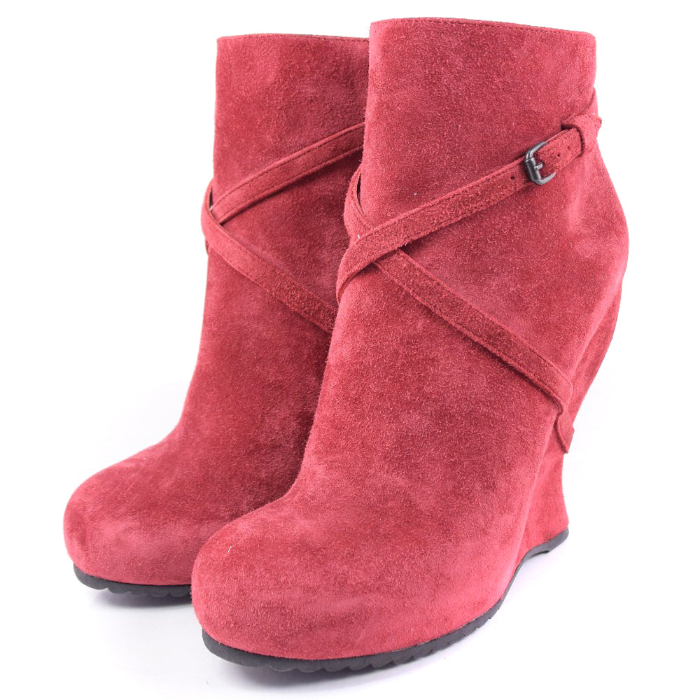 BOTTEGAVENETA Booties Suede Red boots Women 37
