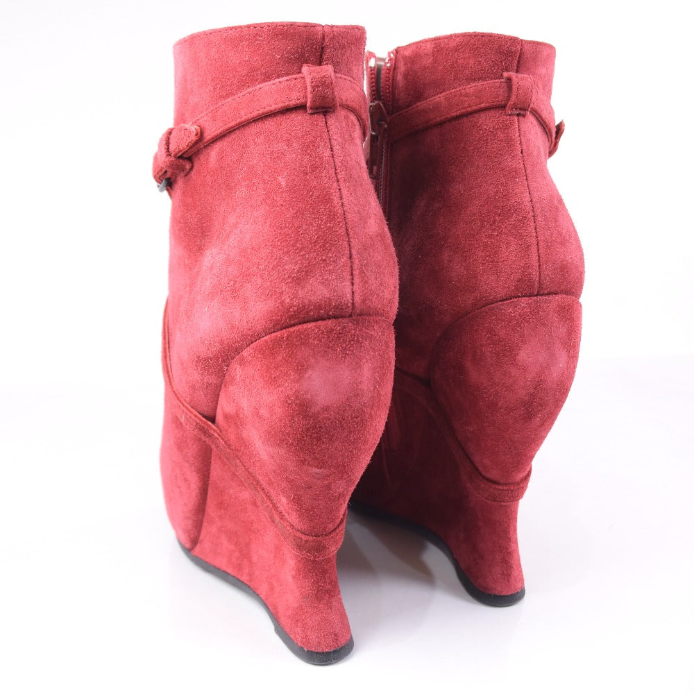 BOTTEGAVENETA Booties Suede Red boots Women 37
