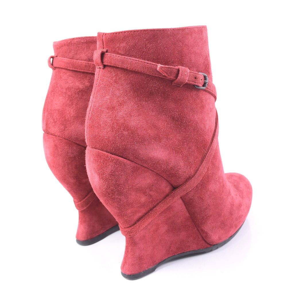 BOTTEGAVENETA Booties Suede Red boots Women 37