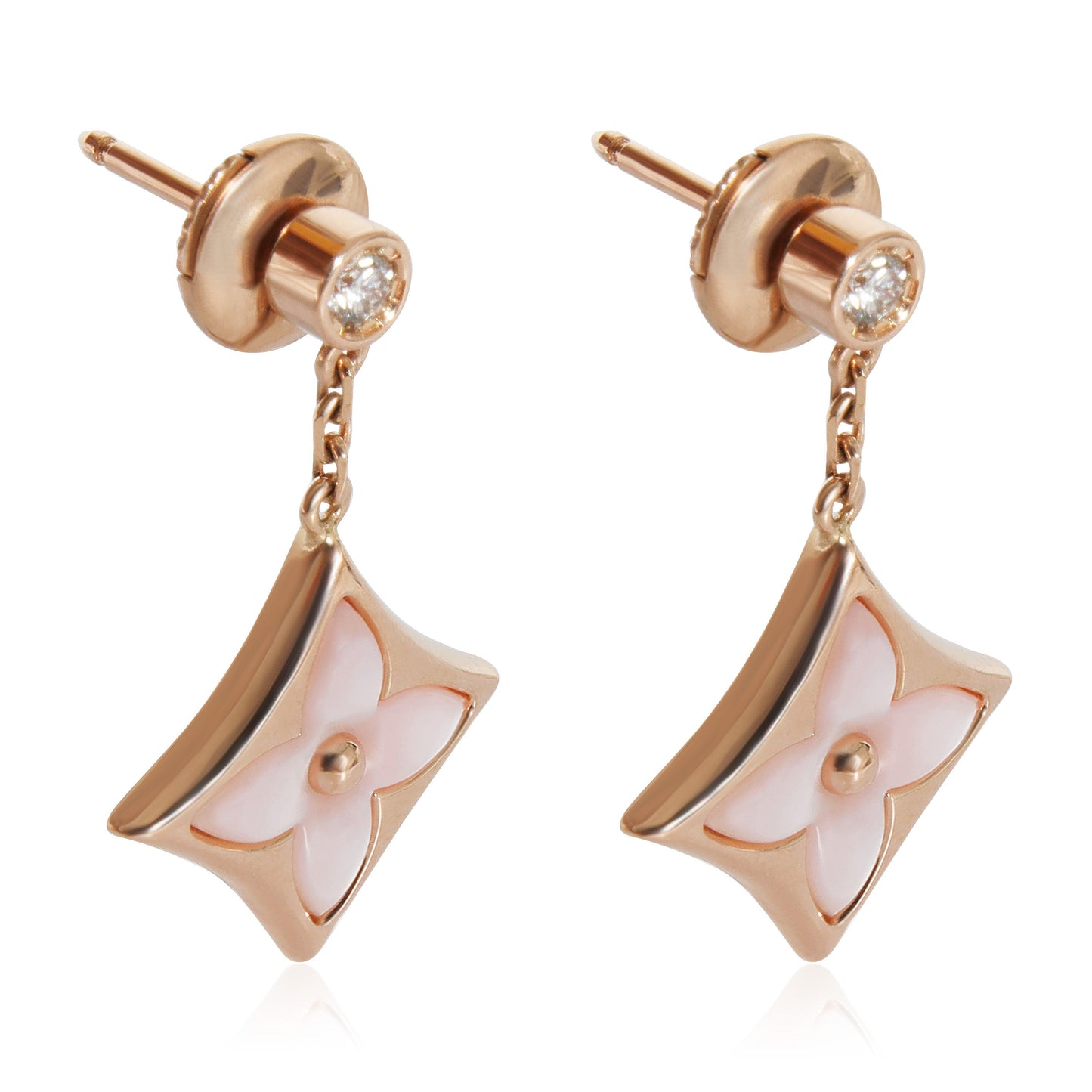 Louis Vuitton Louis Vuitton Color Blossom BB Star Earrings in 18K  Rose Gold 0.08 CTW