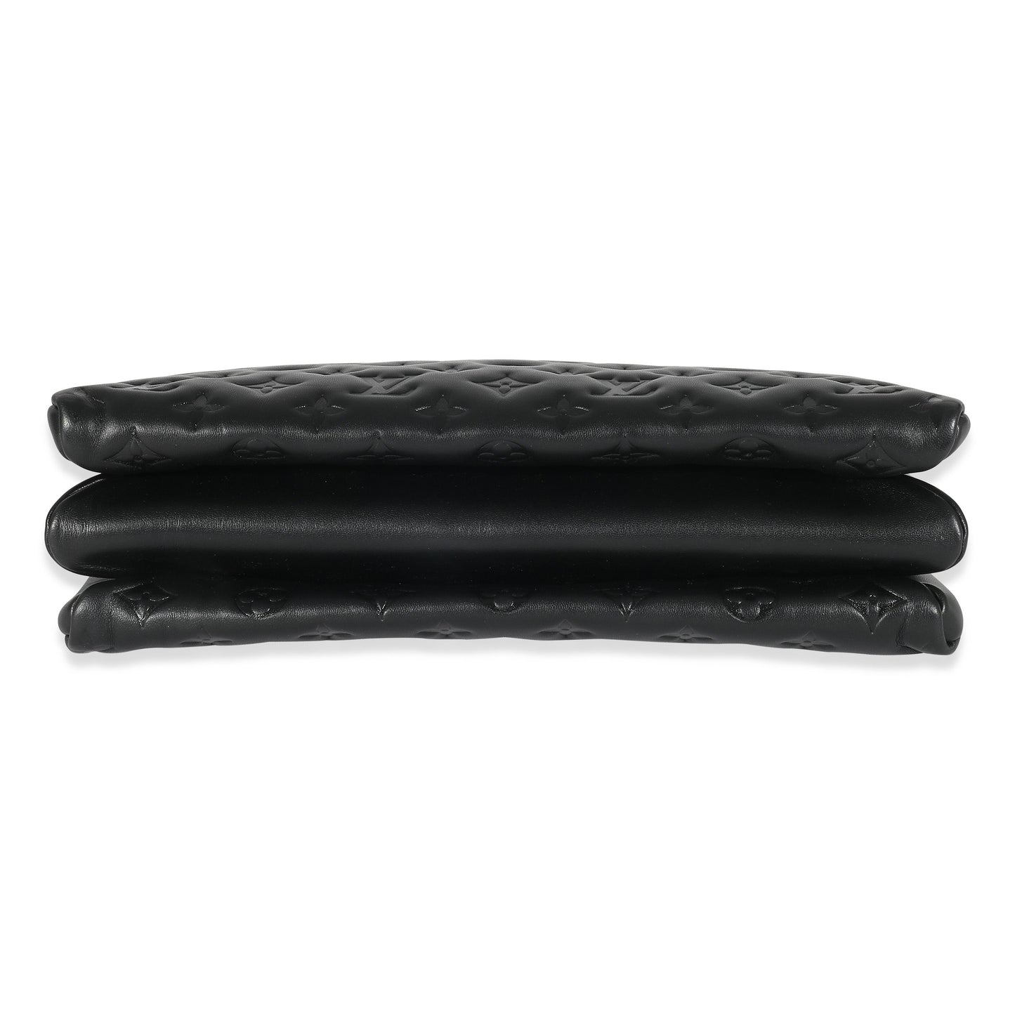 Louis Vuitton Black Monogram Puffy Lambskin Coussin MM