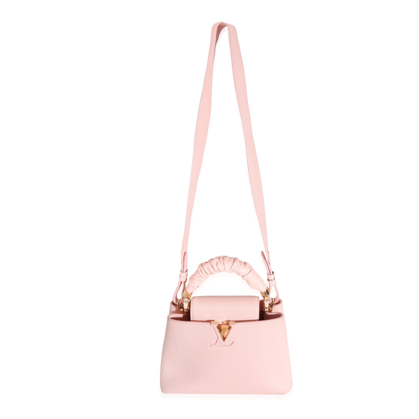 Louis Vuitton Louis Vuitton Bubble Gum Pink Taurillon Scrunchie Capucines BB