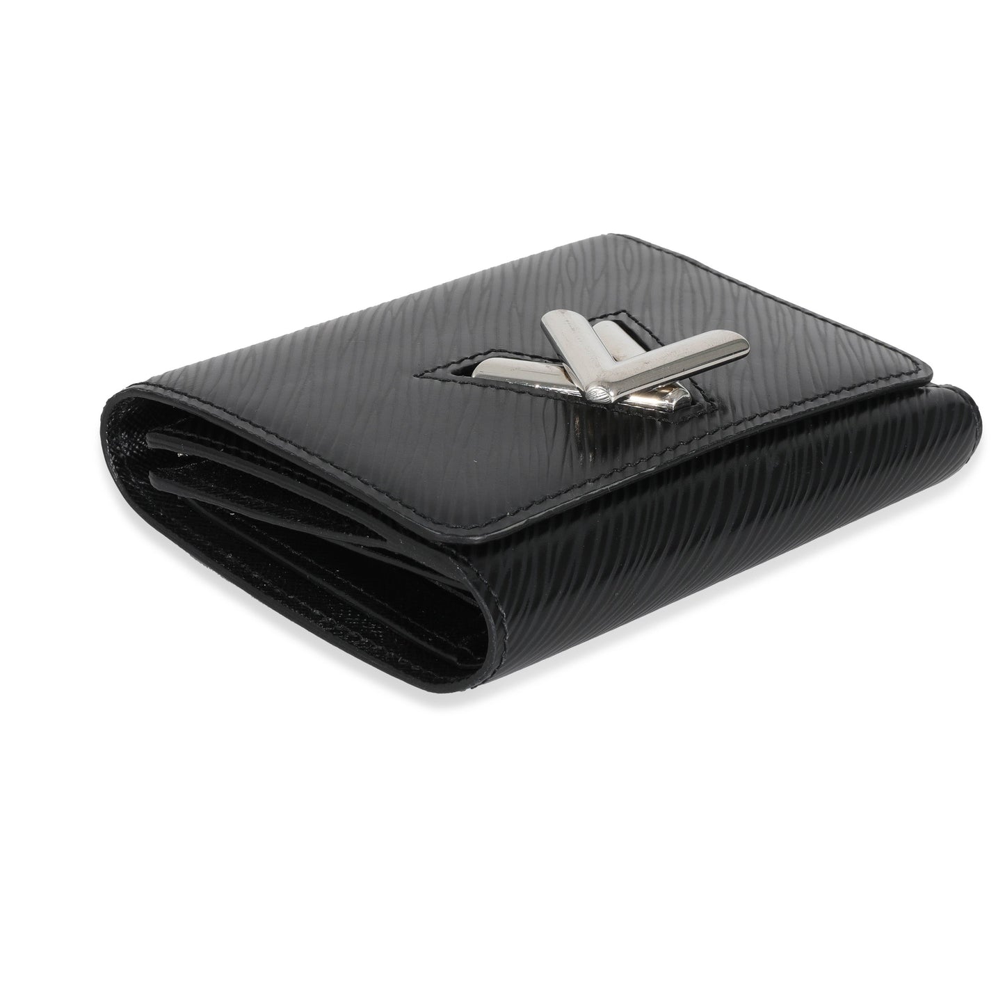 Louis Vuitton Louis Vuitton Black Epi Twist Compact Wallet