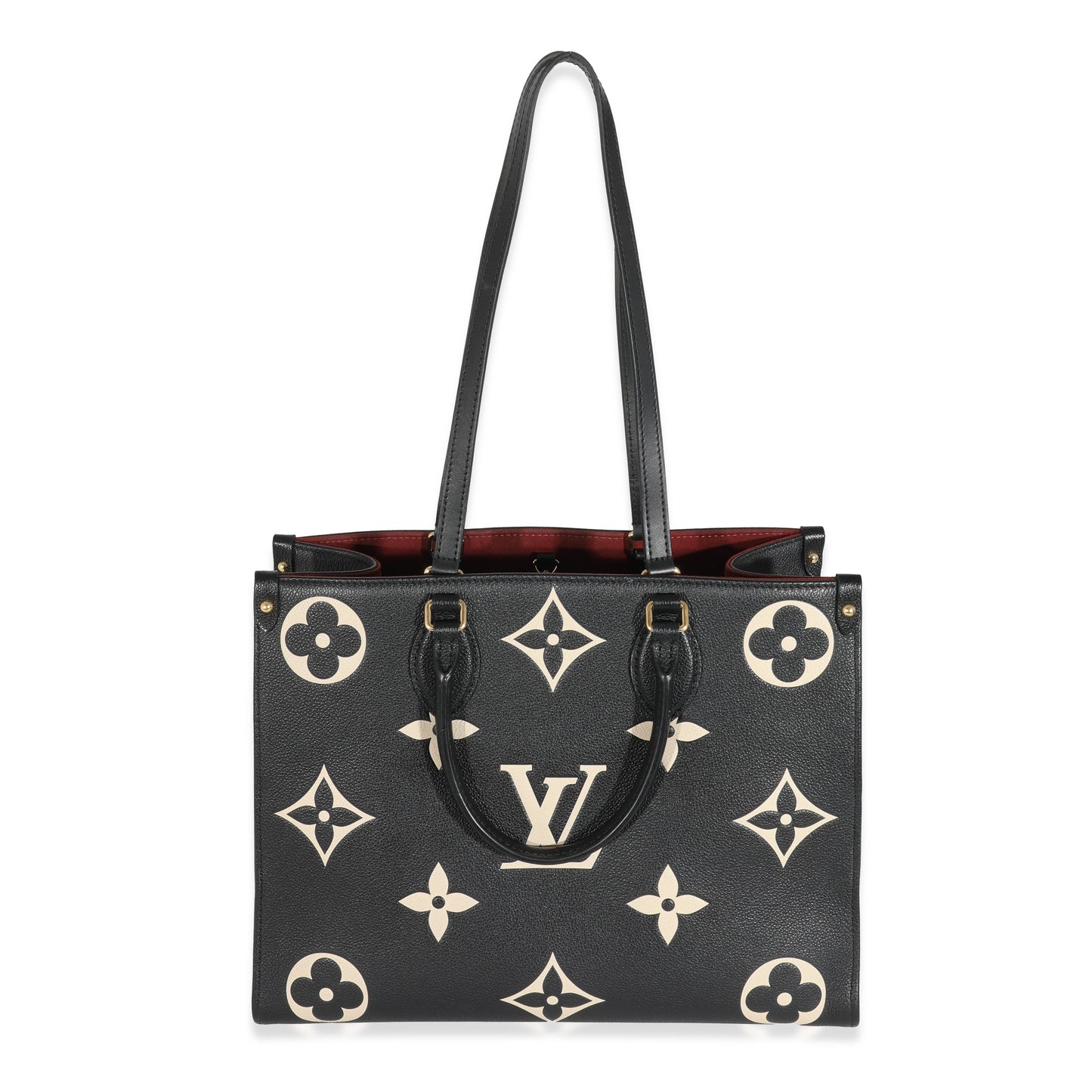 Louis Vuitton Louis Vuitton Black Beige Monogram Giant Empreinte OnTheGo MM