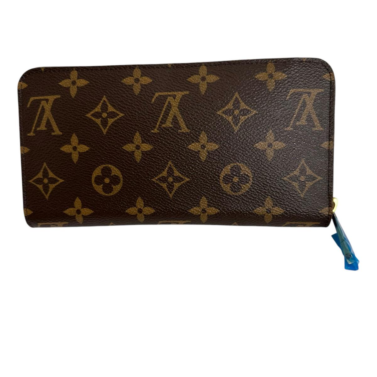 LOUIS VUITTON Long Wallet Purse M42616 Monogram canvas Brown Zip Around Monogram Zippy wallet unisex(Unisex)