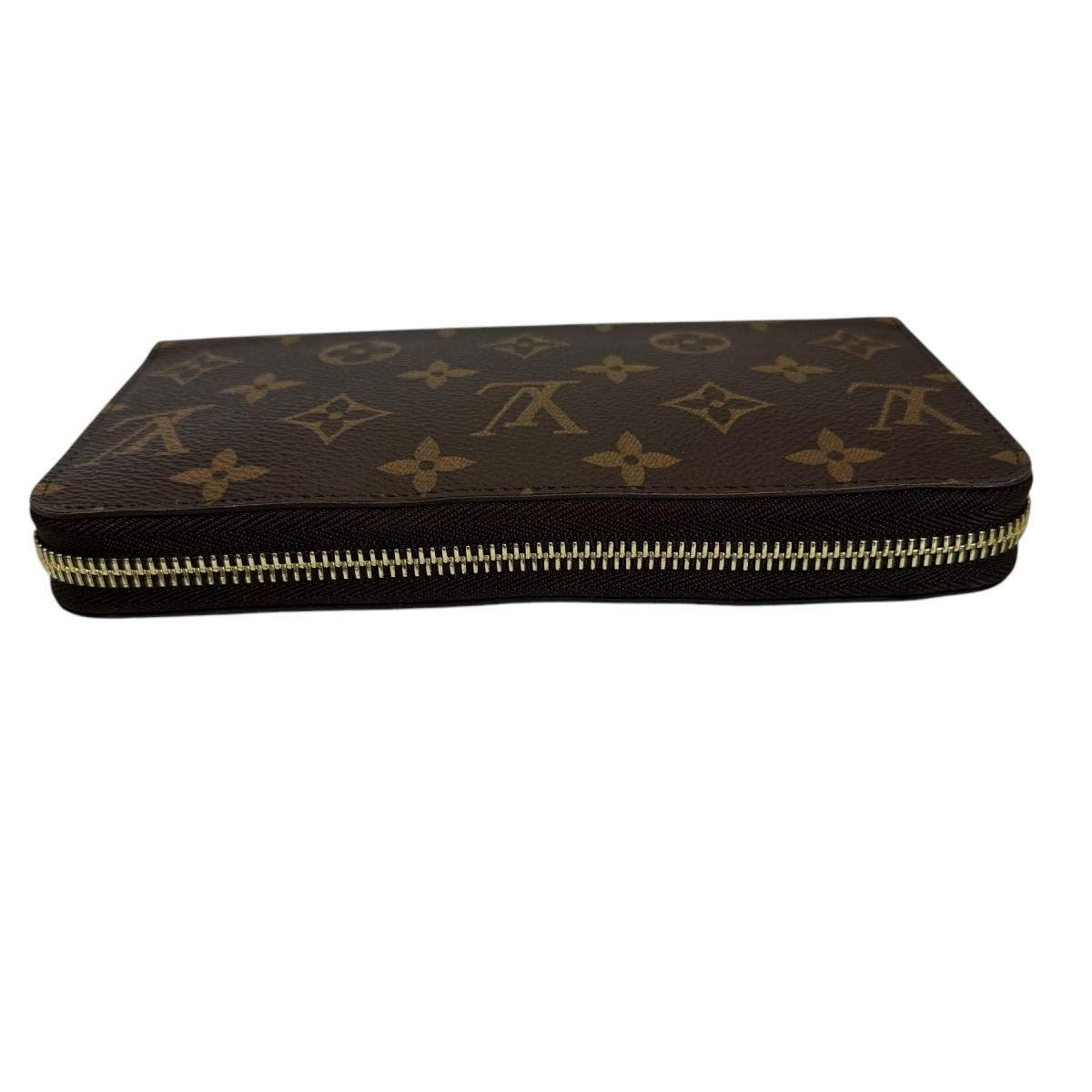 LOUIS VUITTON Long Wallet Purse M42616 Monogram canvas Brown Zip Around Monogram Zippy wallet unisex(Unisex)