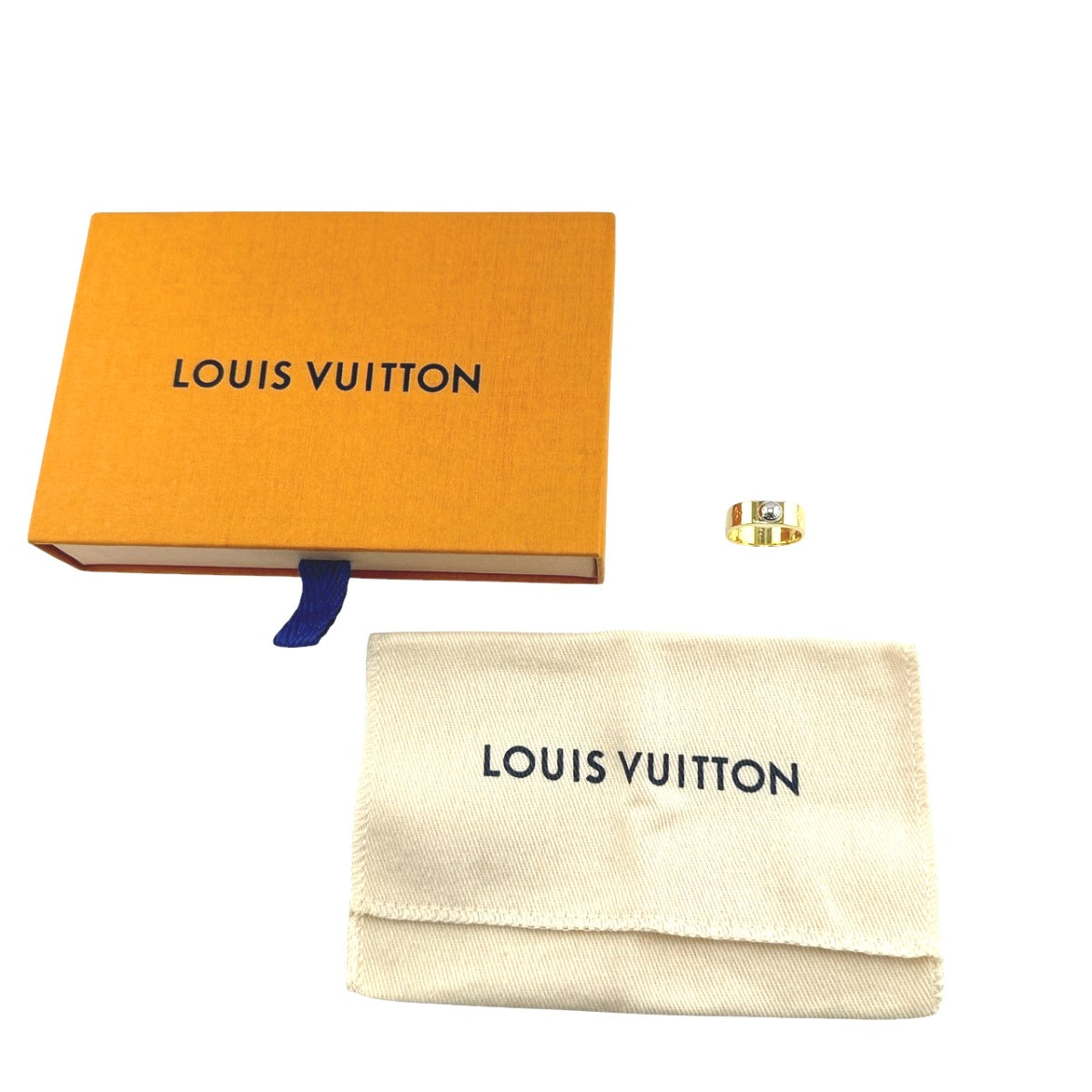 LOUIS VUITTON Ring M00211 Gold Plated gold ring Nanogram M size unisex(Unisex)